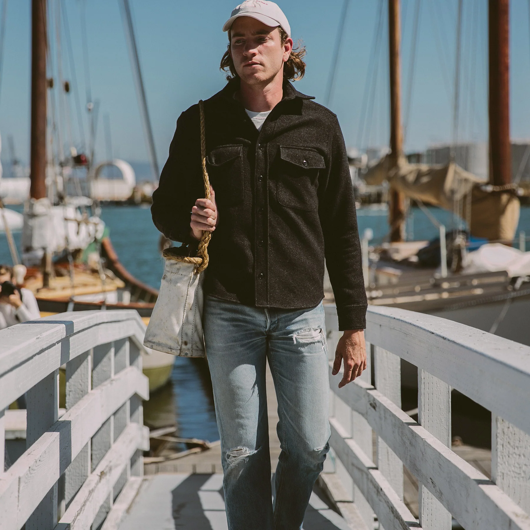 The Maritime Shirt Jacket in Charcoal - Image 2