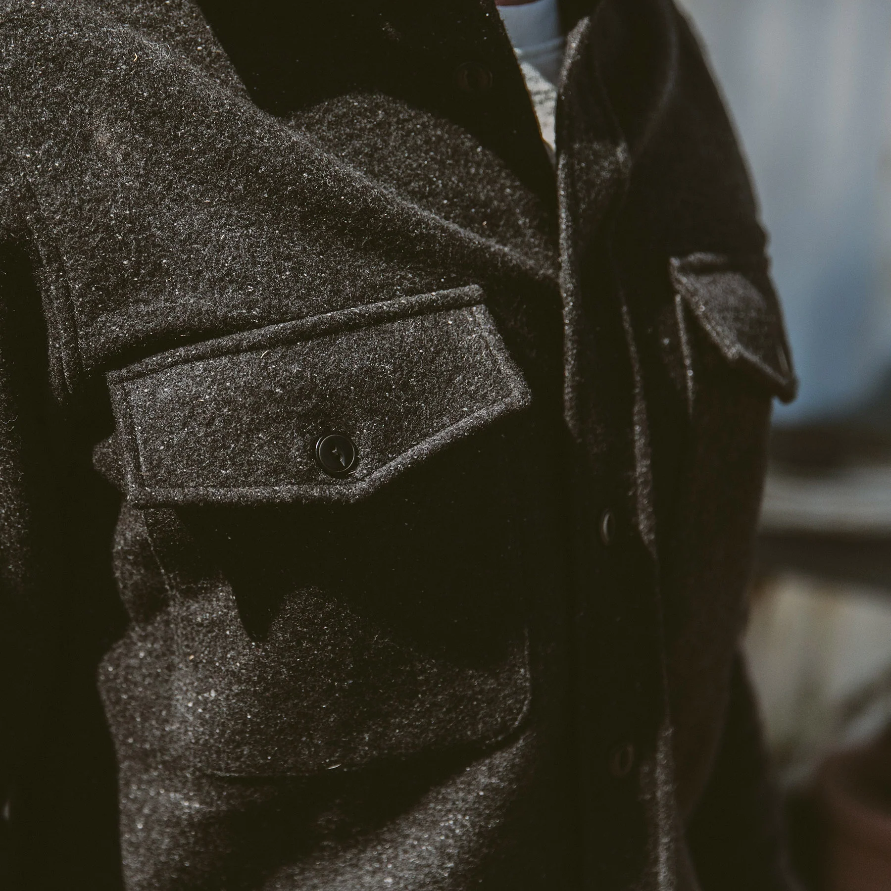 The Maritime Shirt Jacket in Charcoal - Image 5