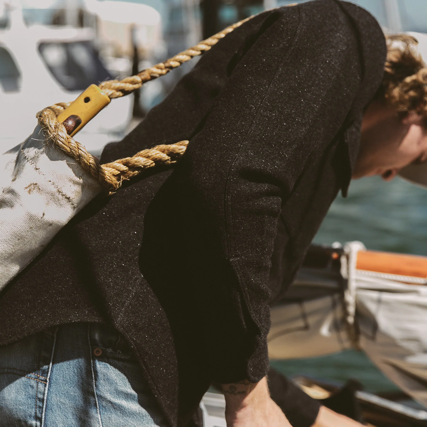 The Maritime Shirt Jacket in Charcoal - Image 6