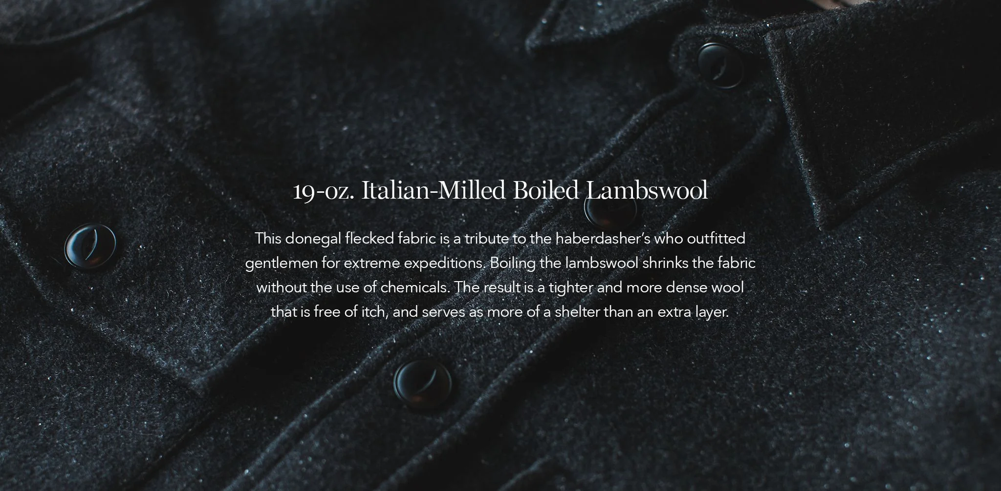 The Maritime Shirt Jacket in Charcoal Donegal Wool - Image 9