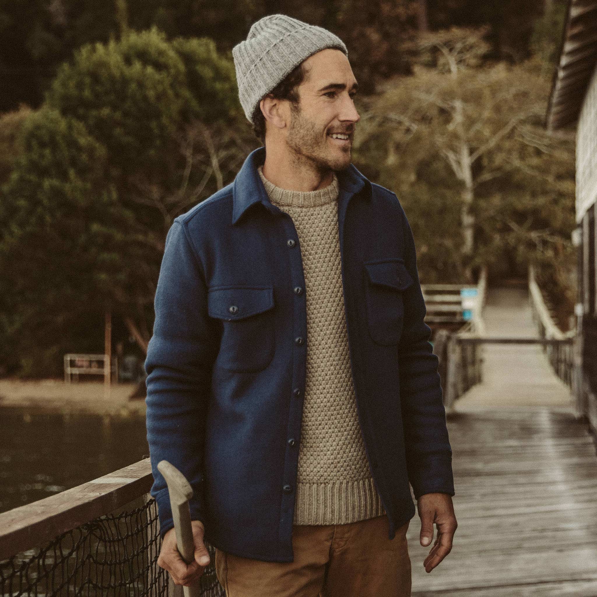 The Maritime Shirt Jacket in Navy - Image 2
