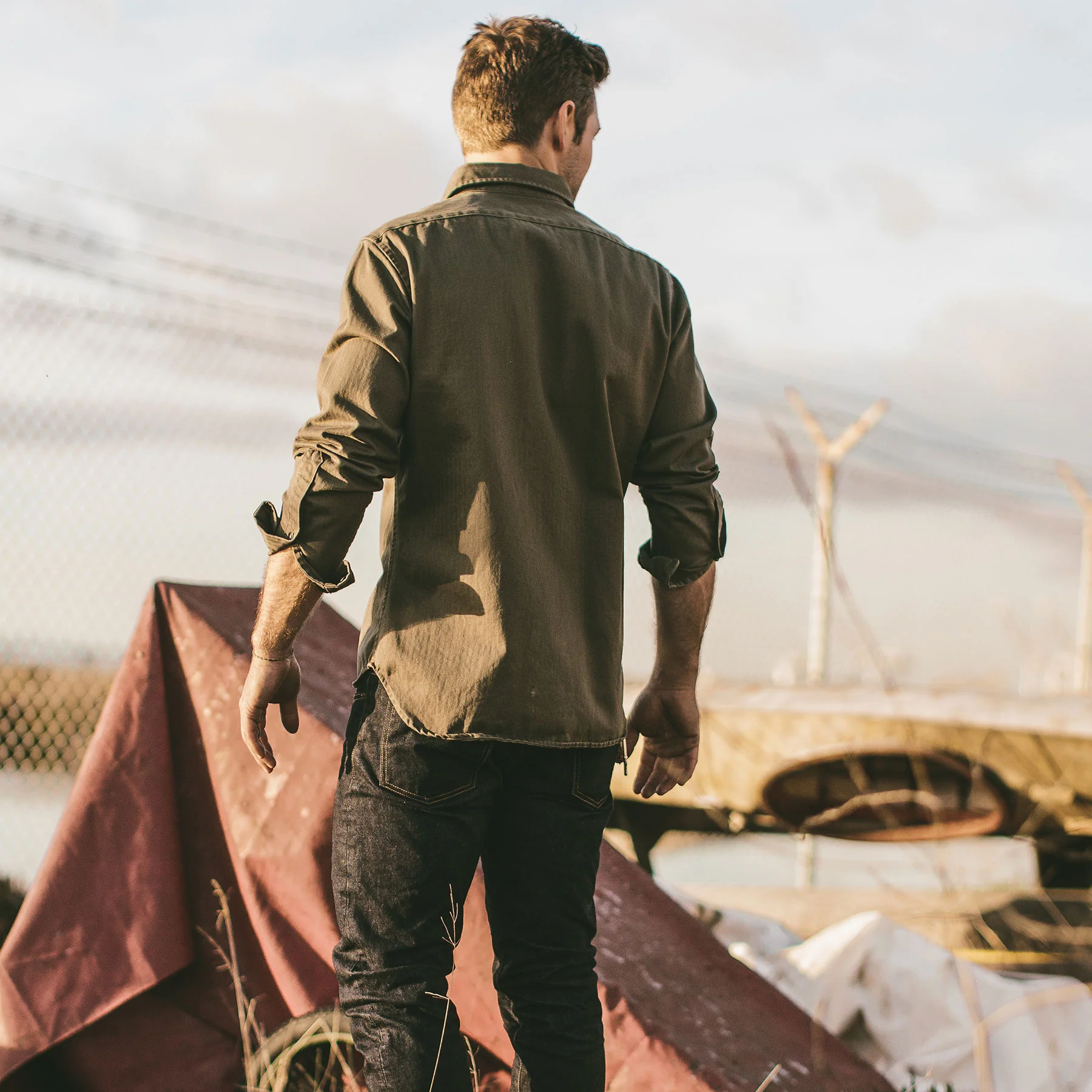 The Mechanic in Washed Olive Herringbone - Image 5