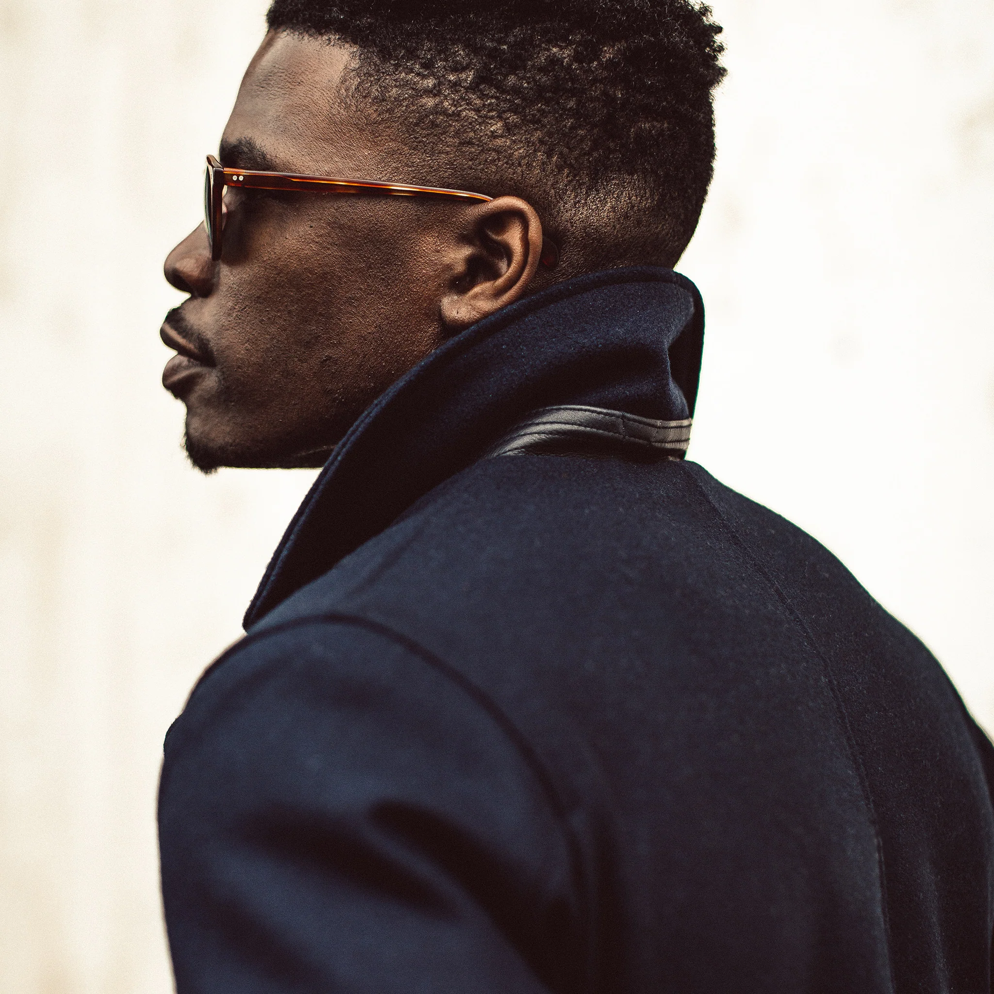 The Mendocino Peacoat in Navy Melton Wool - Image 11