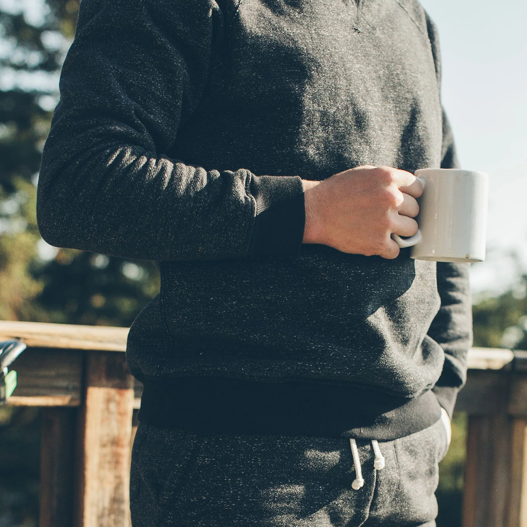 The Crew in Charcoal Fleck Fleece - Image 3