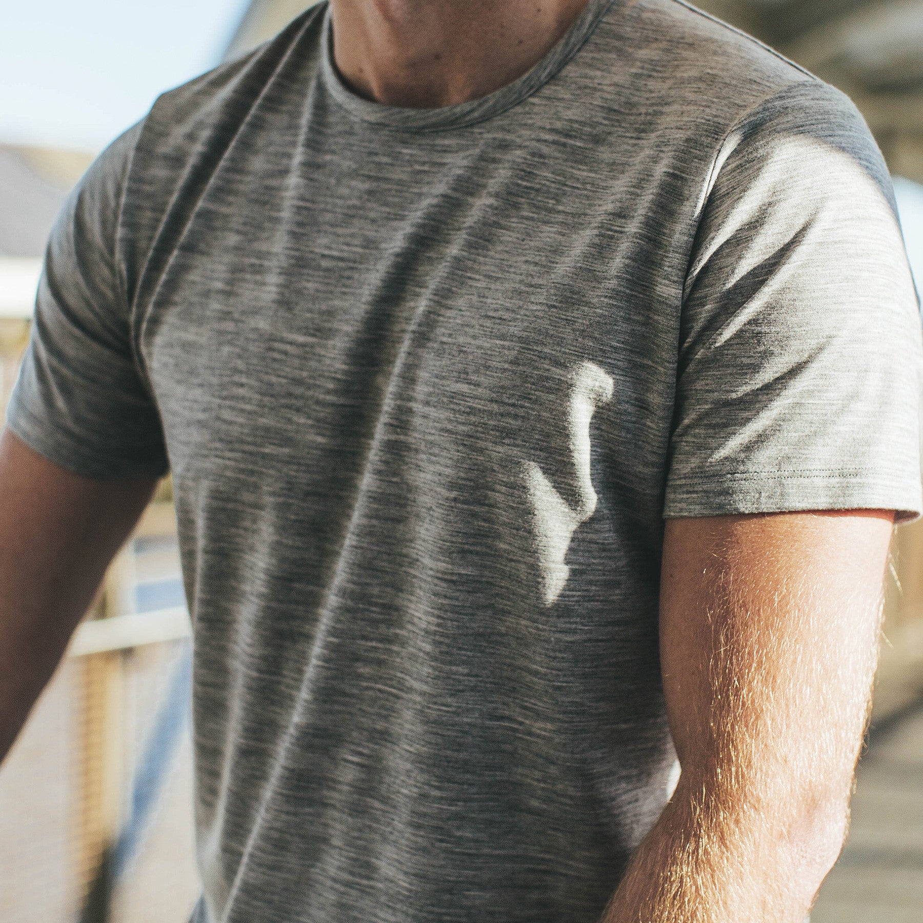 The Antoni Tee in Heather Grey - Image 5