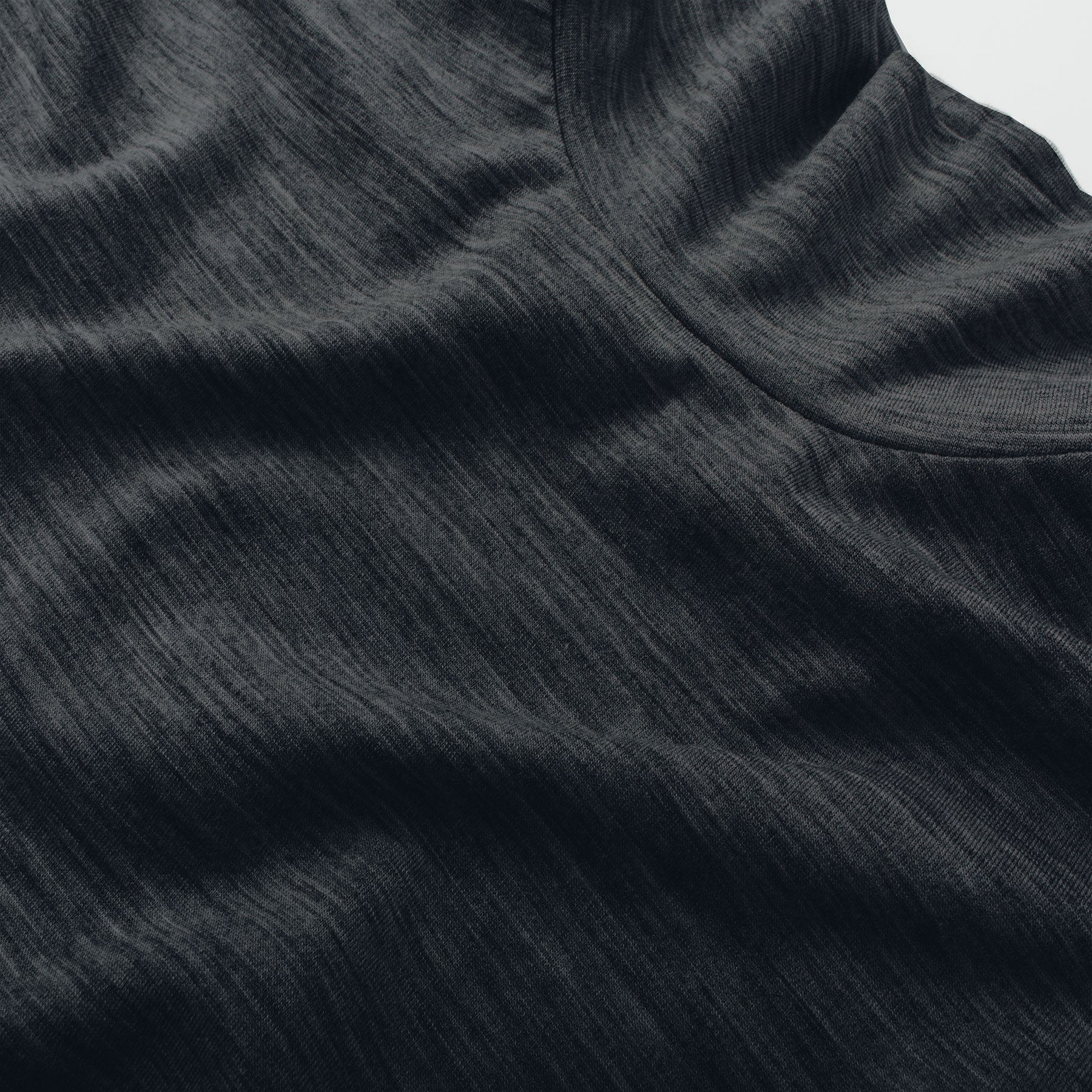 The Mercerized Merino Turtle Neck in Heather Black - Image 3