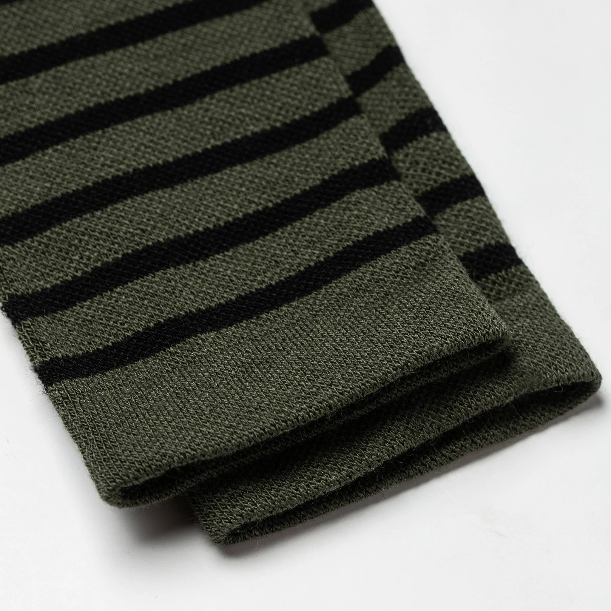 The Merino Sock in Olive Stripe - Image 5