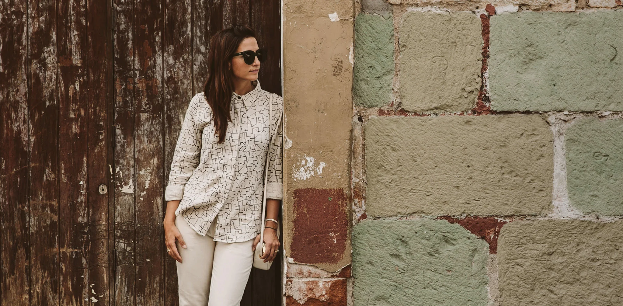 The Michelle Shirt in Maze Print - Image 7