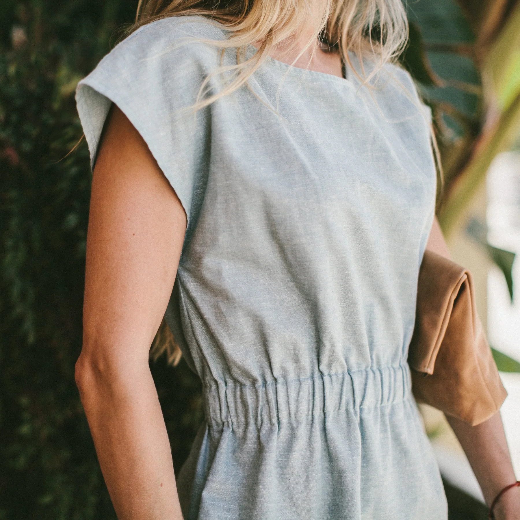 The Mira Dress in Seafoam Cotton Linen - Image 4