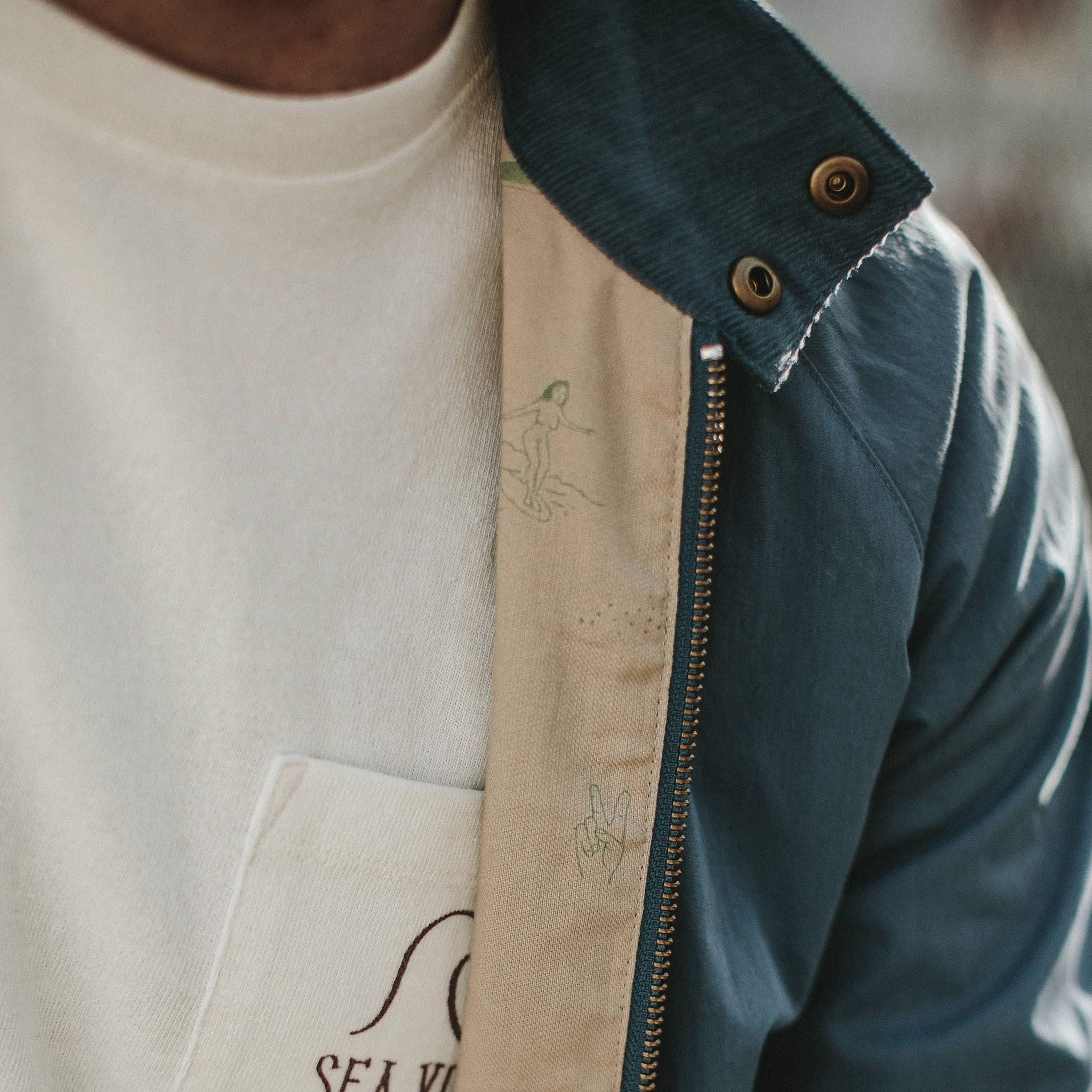 The Montara Jacket in Vintage Blue - Image 3