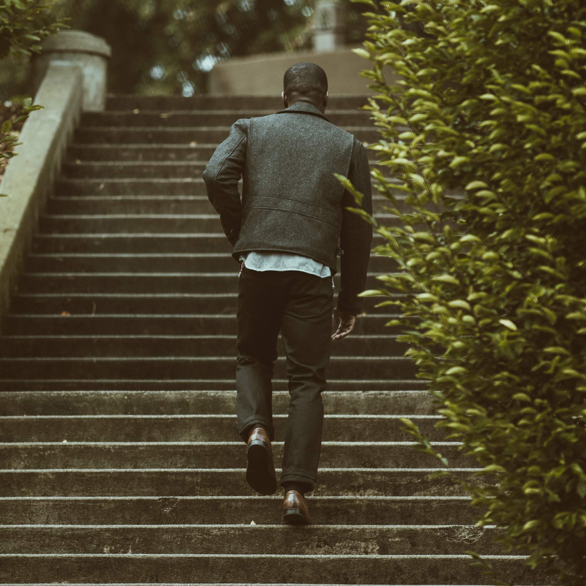 The Monterey Bomber in Charcoal Wool - Image 3