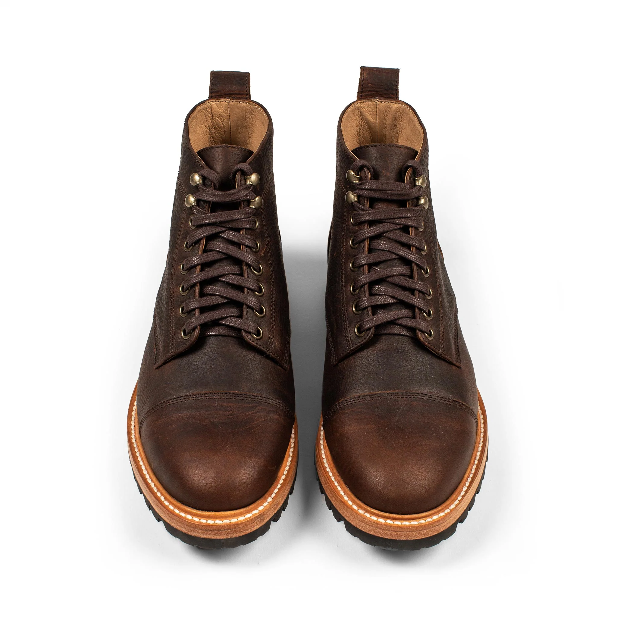 The Moto Boot in Chocolate Pebble Grain - Image 11