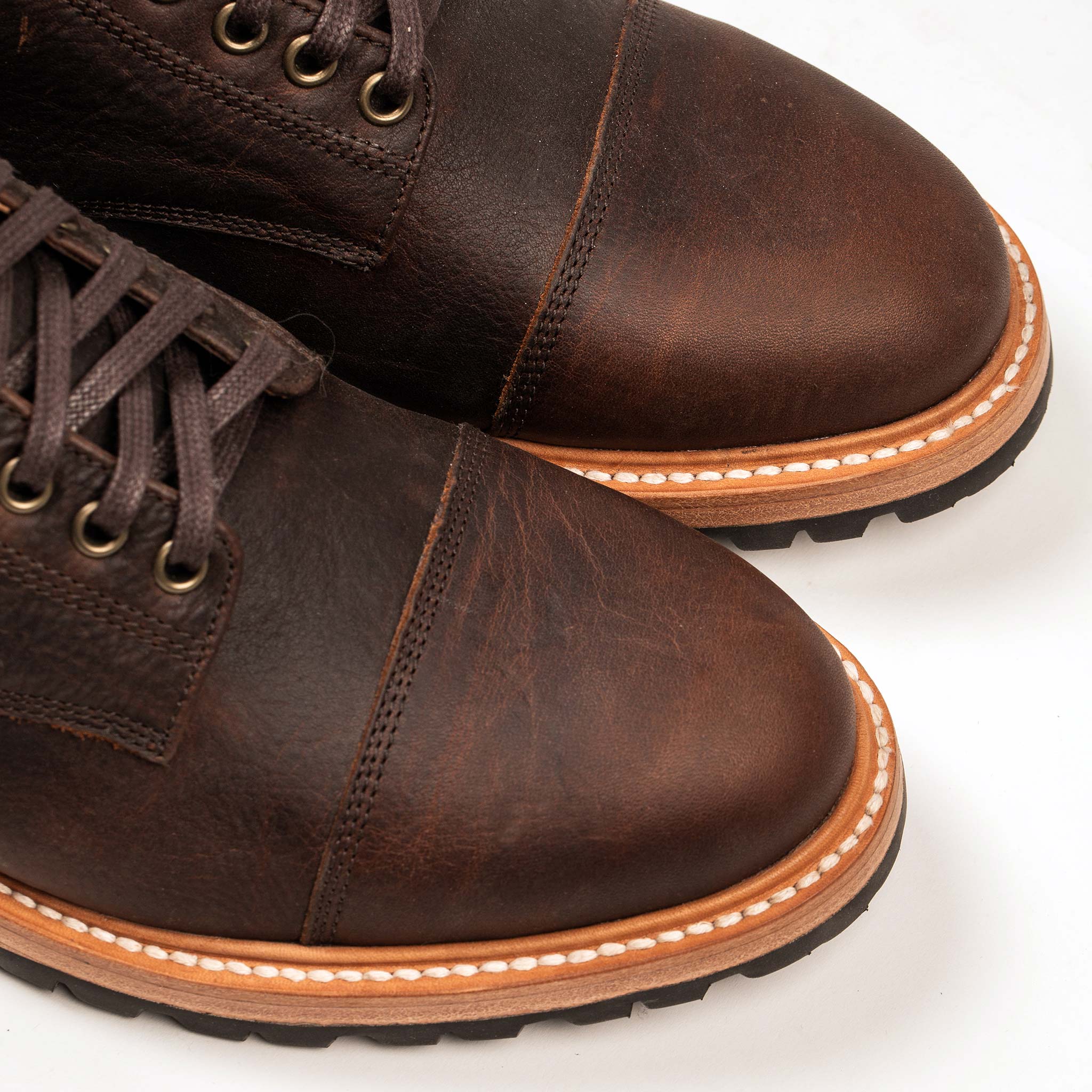 The Moto Boot in Chocolate Pebble Grain - Image 7