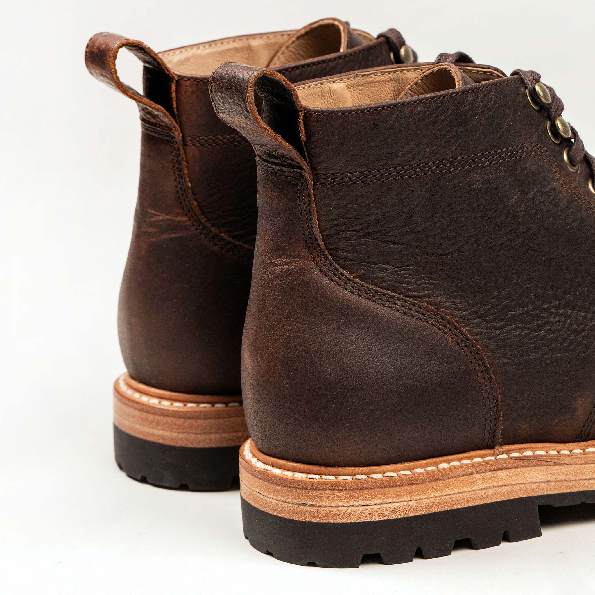 The Moto Boot in Chocolate Pebble Grain - Image 9