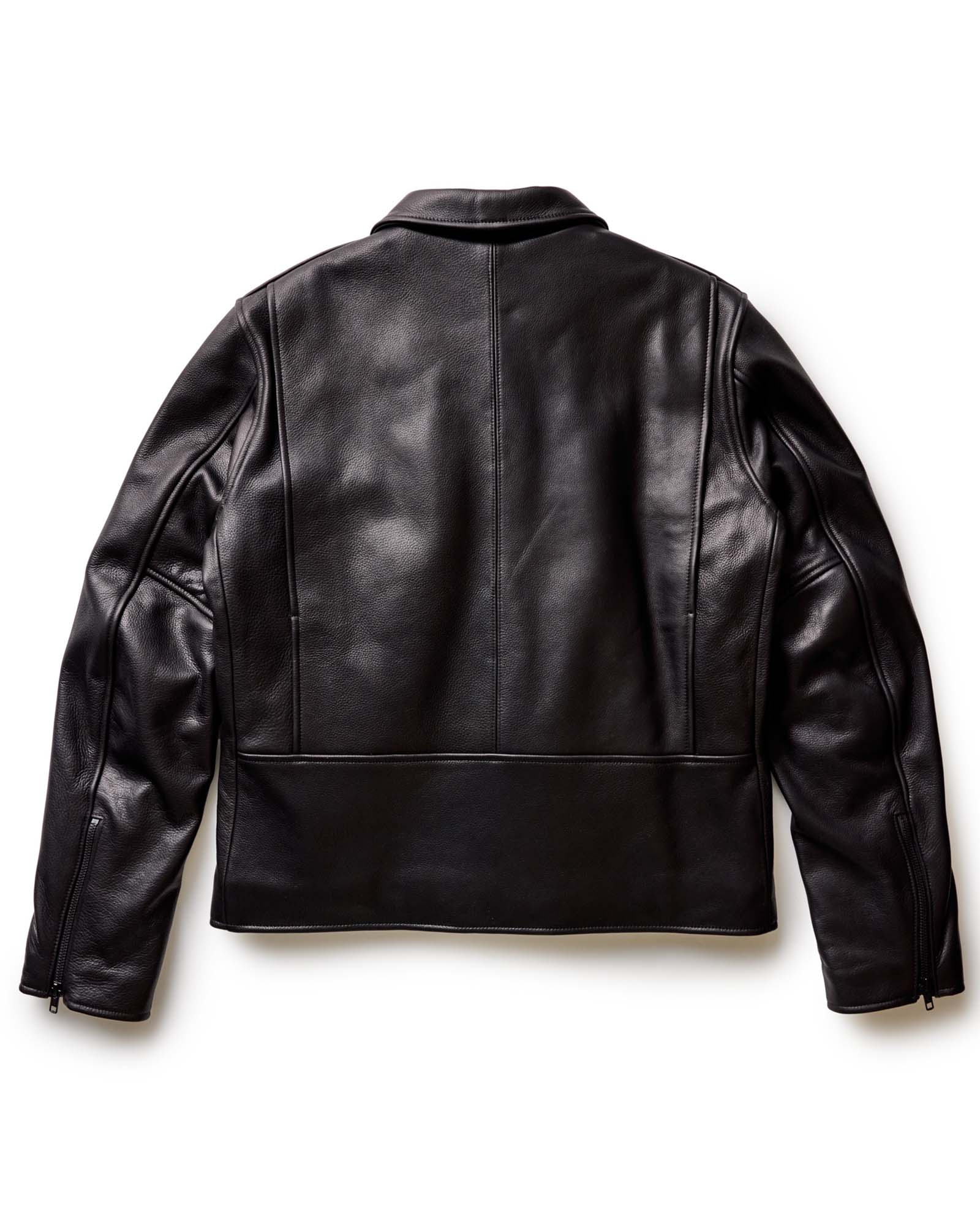 The Moto Jacket in Black Steerhide - Image 8