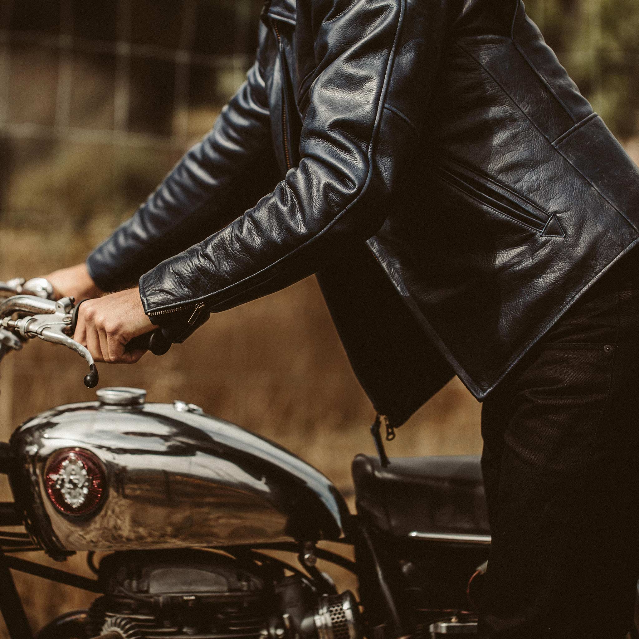 The Moto Jacket in Midnight Steerhide - Image 3