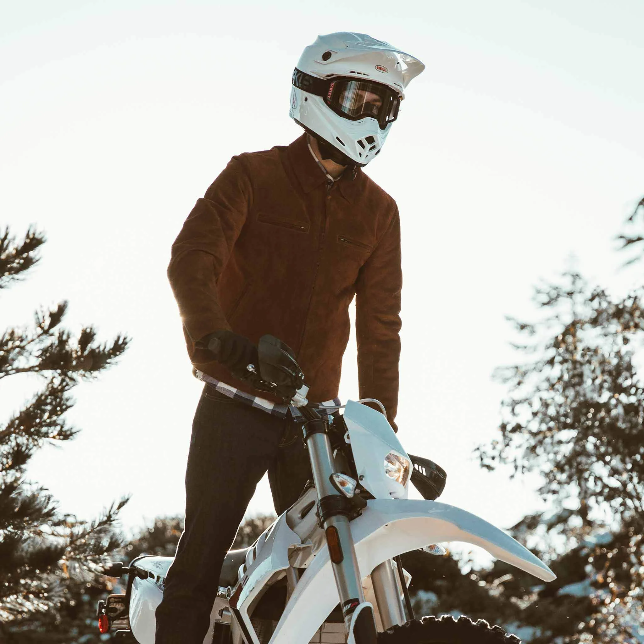 The Moto Jacket in Tobacco Suede - Image 2