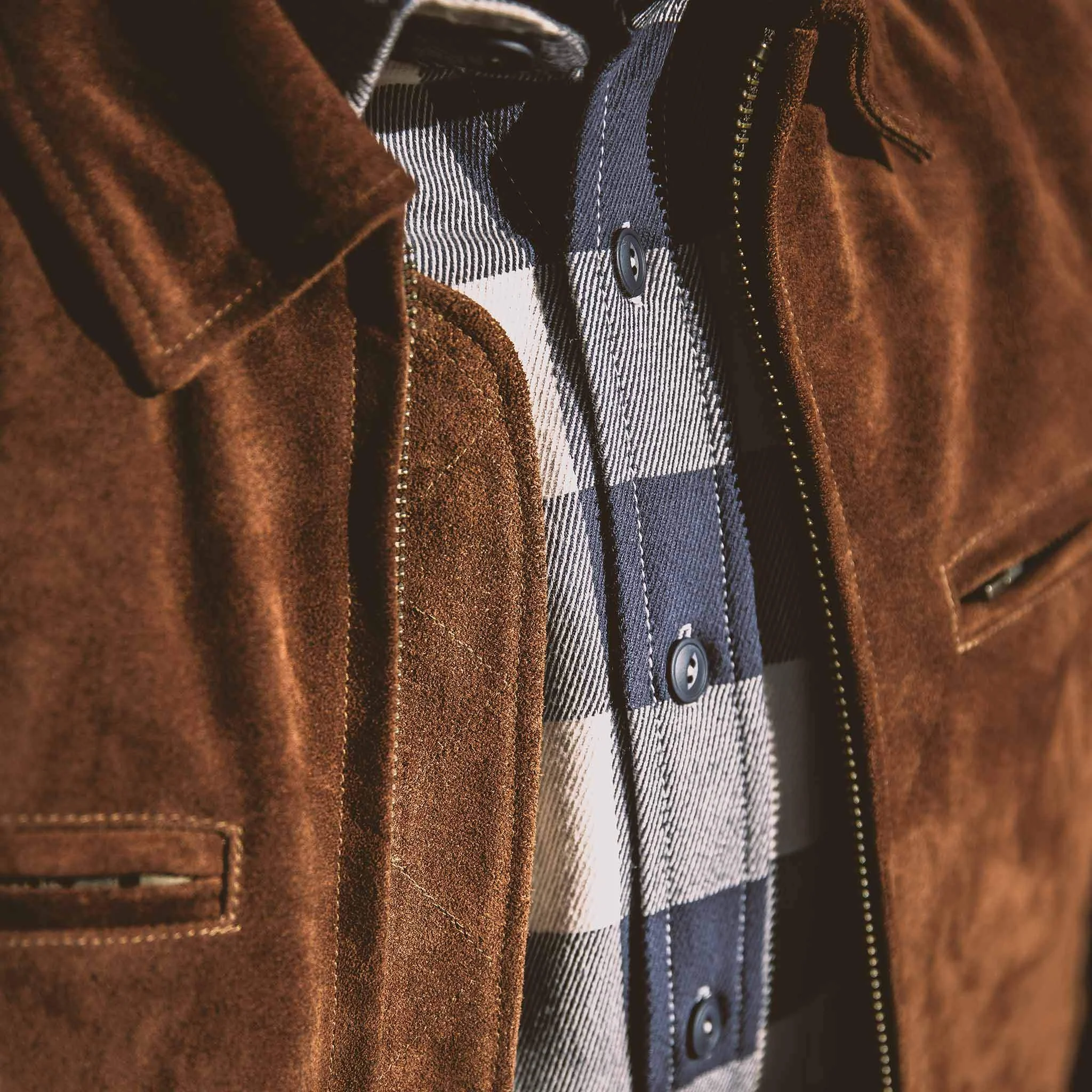 The Moto Jacket in Tobacco Suede - Image 7
