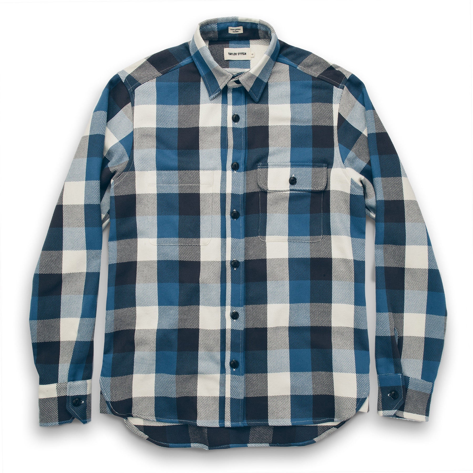 The Moto Utility Shirt in Blue Buffalo Plaid - Image 7