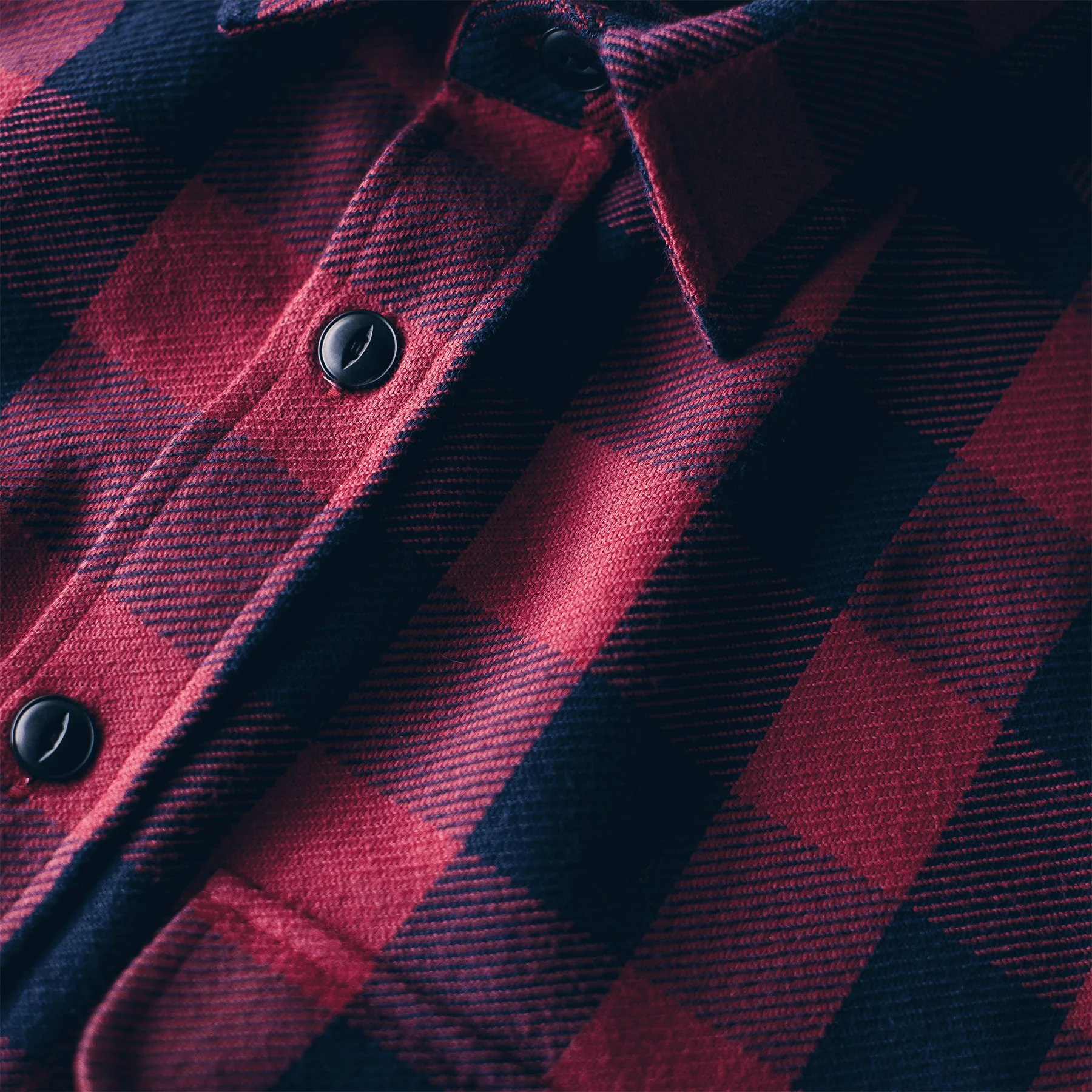 The Moto Utility Shirt in Red Buffalo Plaid - Image 6