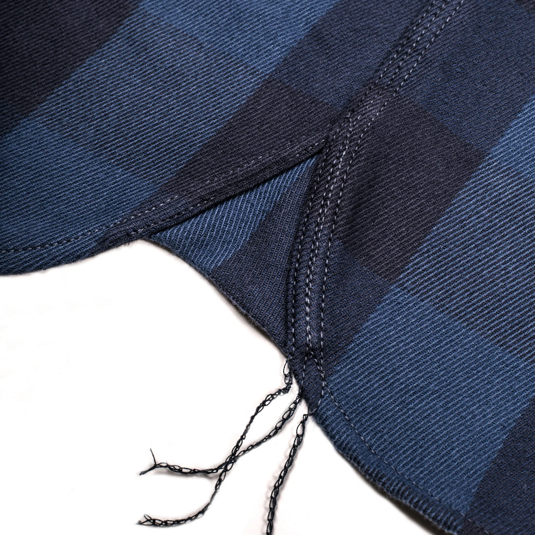 The Moto Utility Shirt in Royal & Navy Buffalo Plaid - Image 8