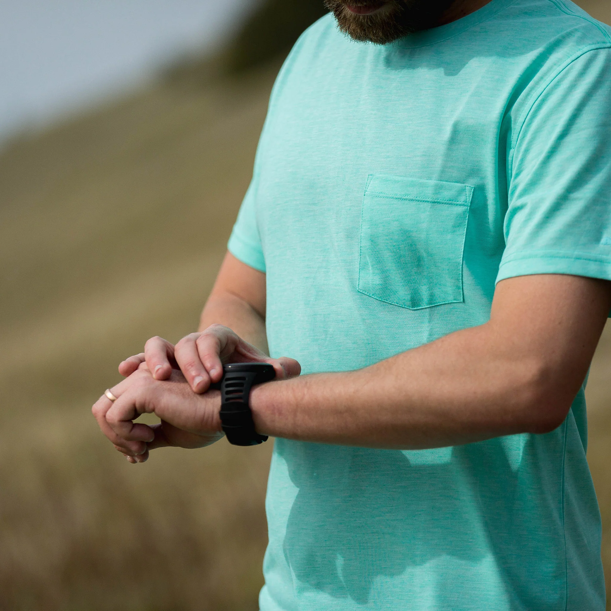 The Myles Everyday Tee in Heather Waterfall - Image 4