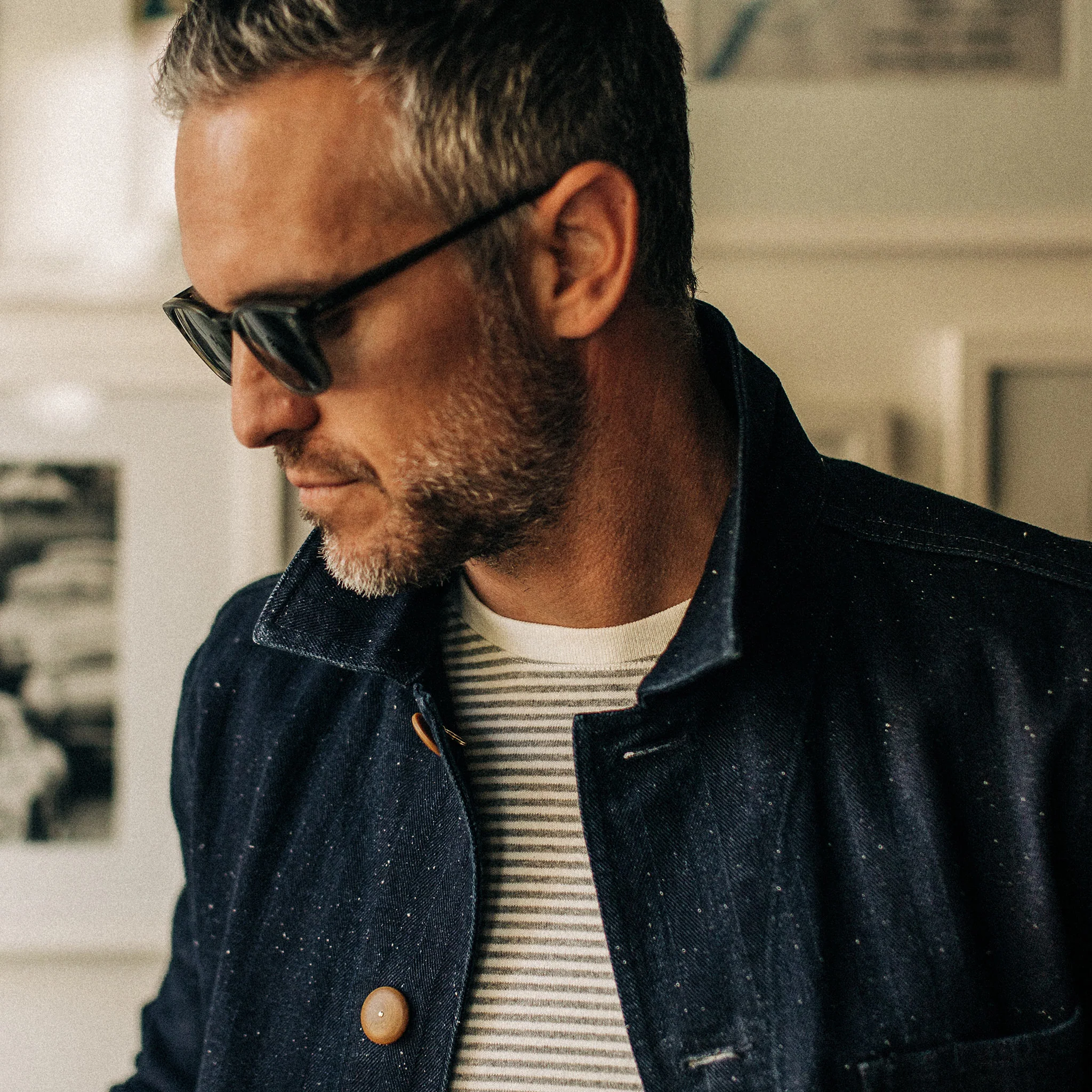 The Ojai Jacket in Indigo Herringbone - Image 3