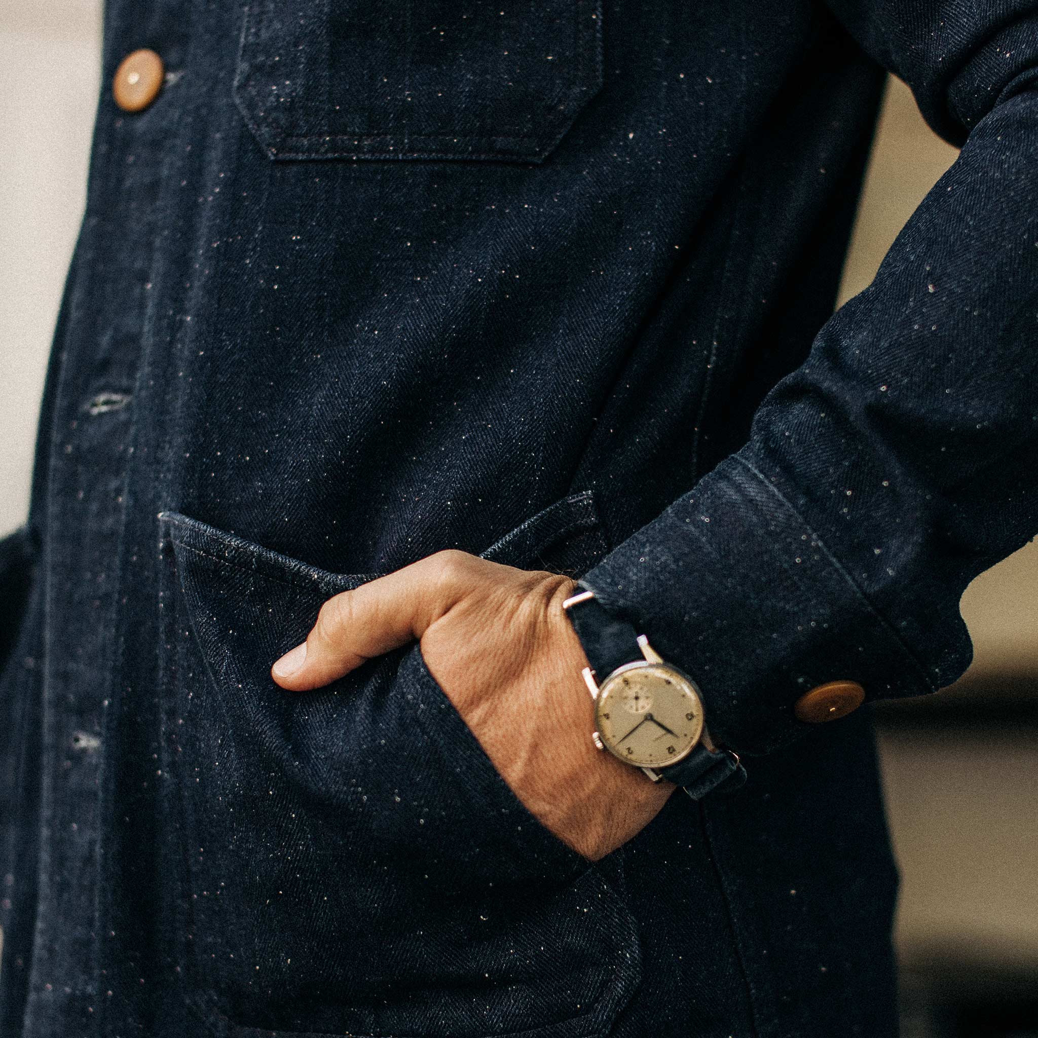 The Ojai Jacket in Indigo Herringbone - Image 6