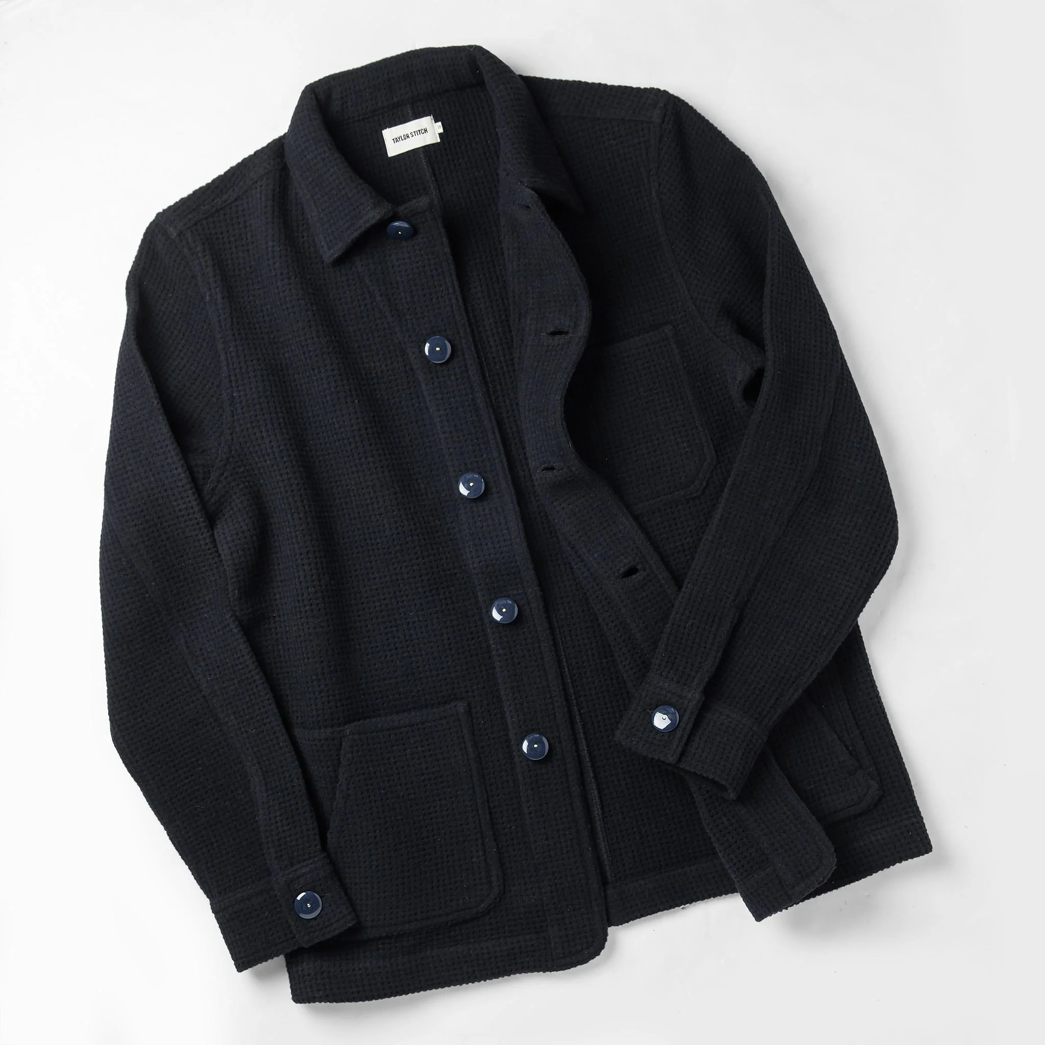 The Ojai Jacket in Navy Waffle Wool - Image 11