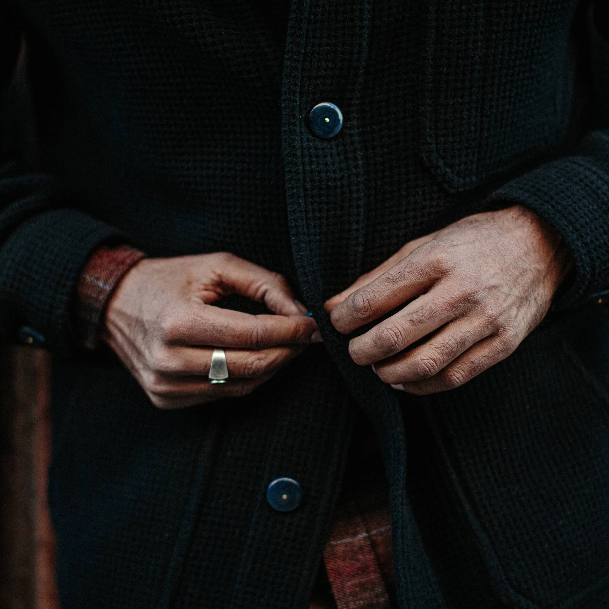 The Ojai Jacket in Navy Waffle Wool - Image 5