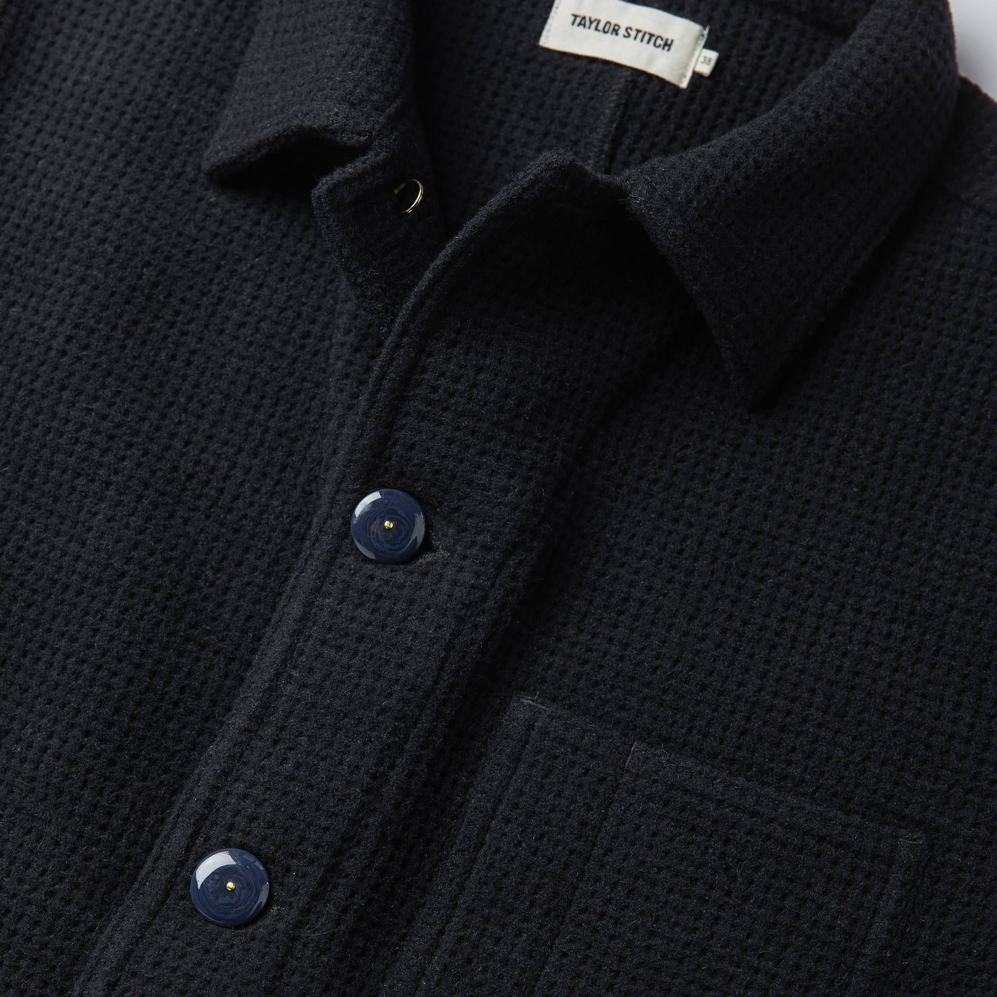 The Ojai Jacket in Navy Waffle Wool - Image 7