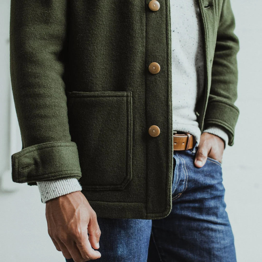The Ojai Jacket in Olive Wool - Image 6