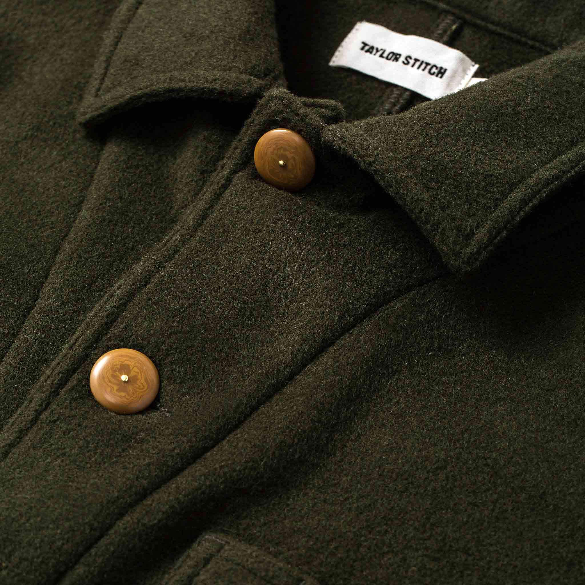 The Ojai Jacket in Olive Wool - Image 8