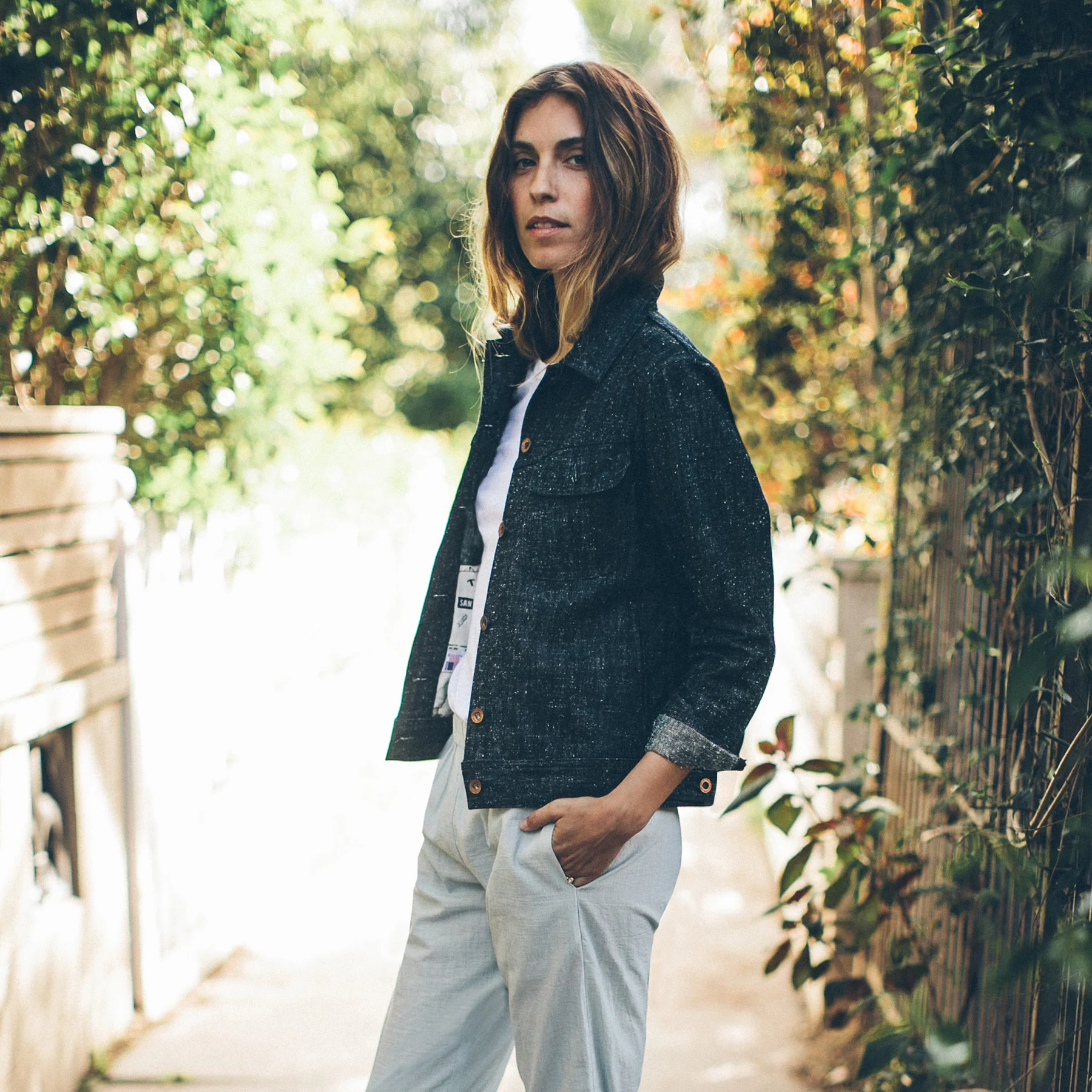 The Pacific Jacket in Indigo Silk Denim - Image 6