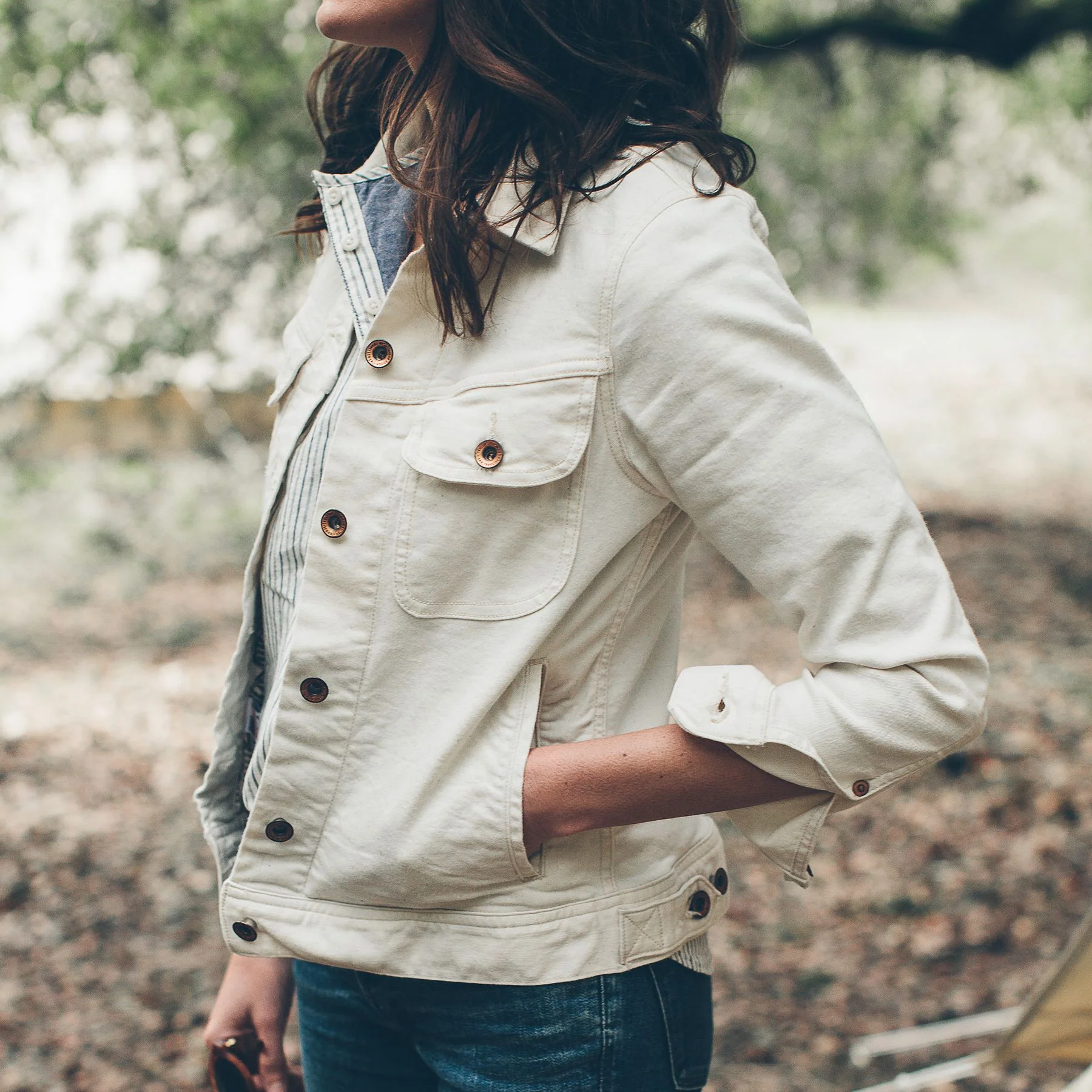 The Pacific Jacket in Natural Denim - Image 4