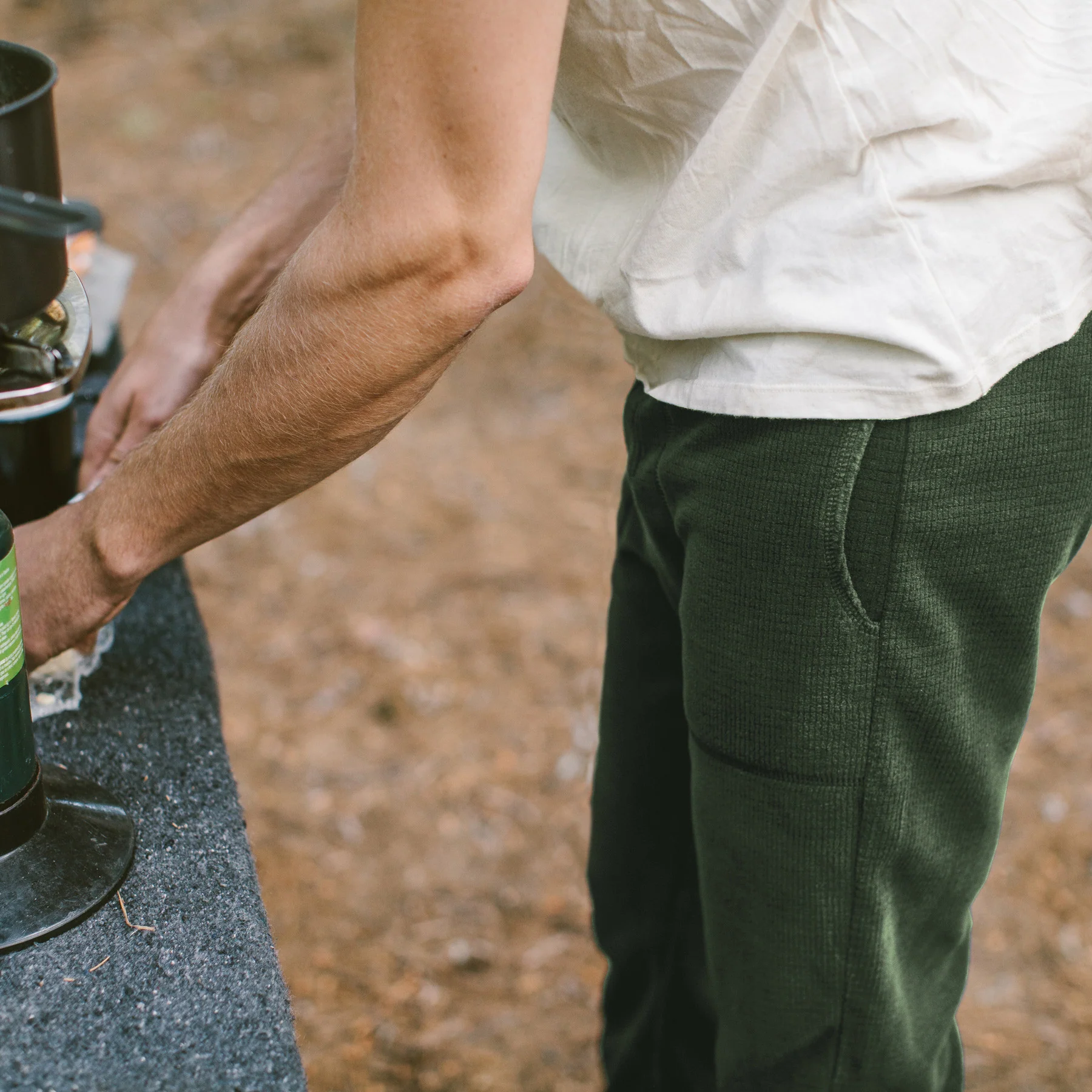 The Pack Pant in Olive Polartec Fleece - Image 4