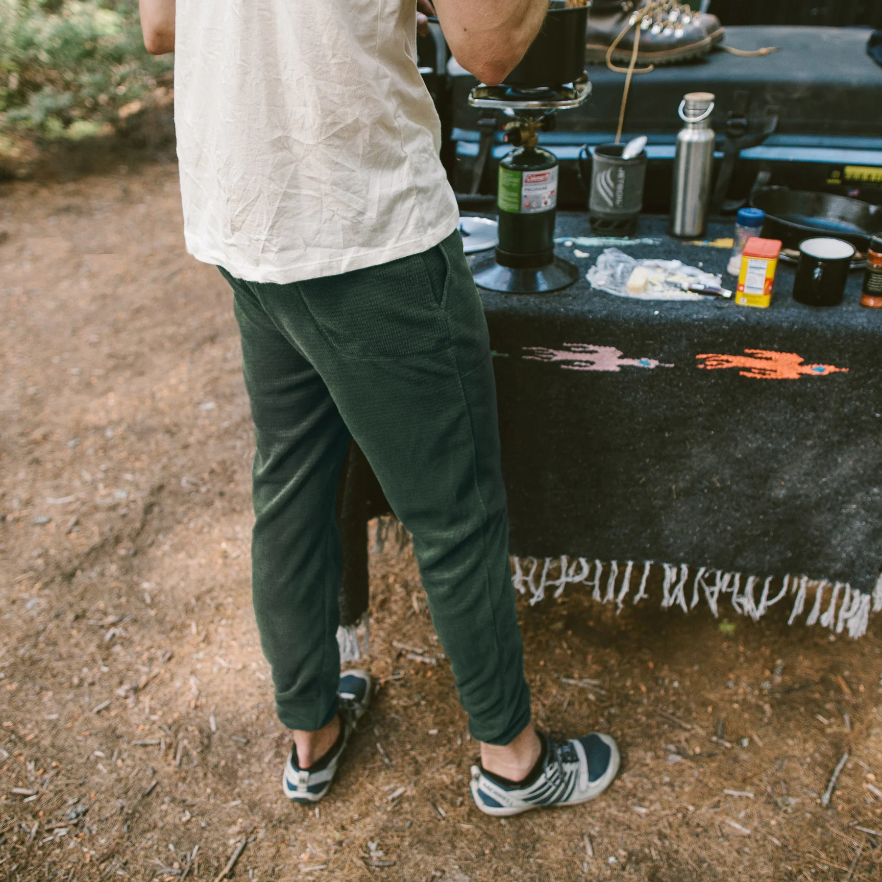 The Pack Pant in Olive Polartec Fleece - Image 5
