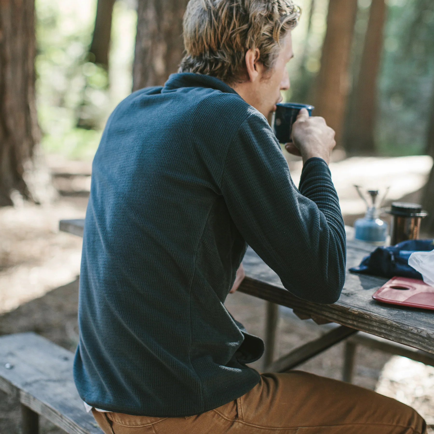The Pack Pullover in Midnight Polartec Fleece - Image 5
