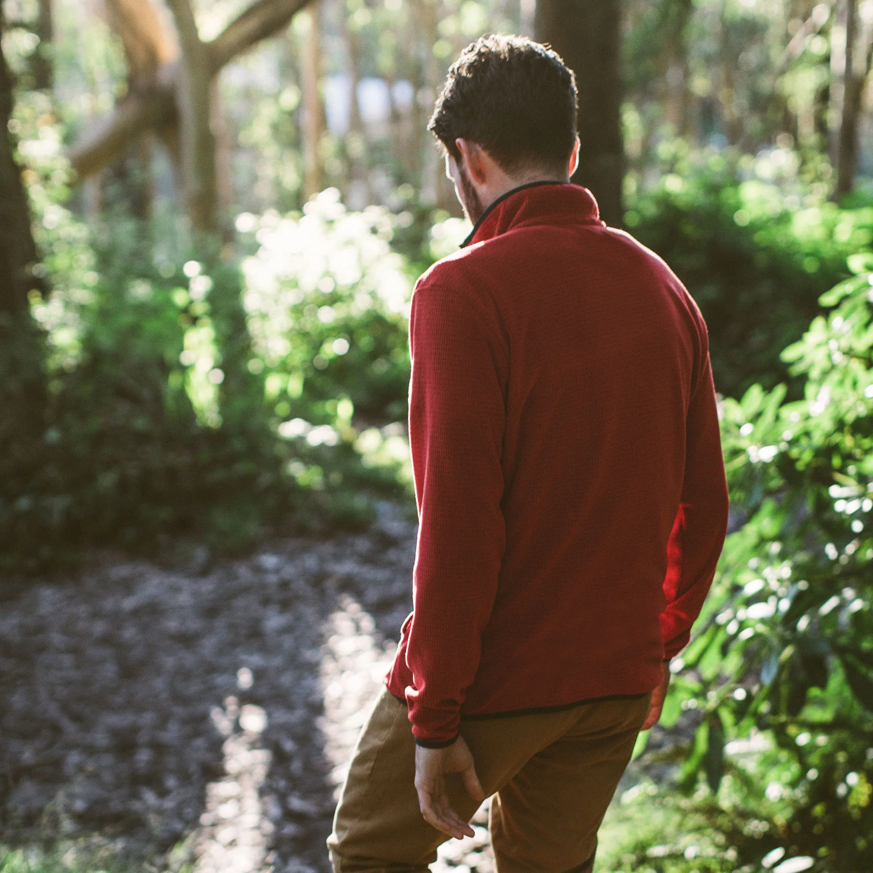 The Pack Pullover in Red Polartec Fleece - Image 6
