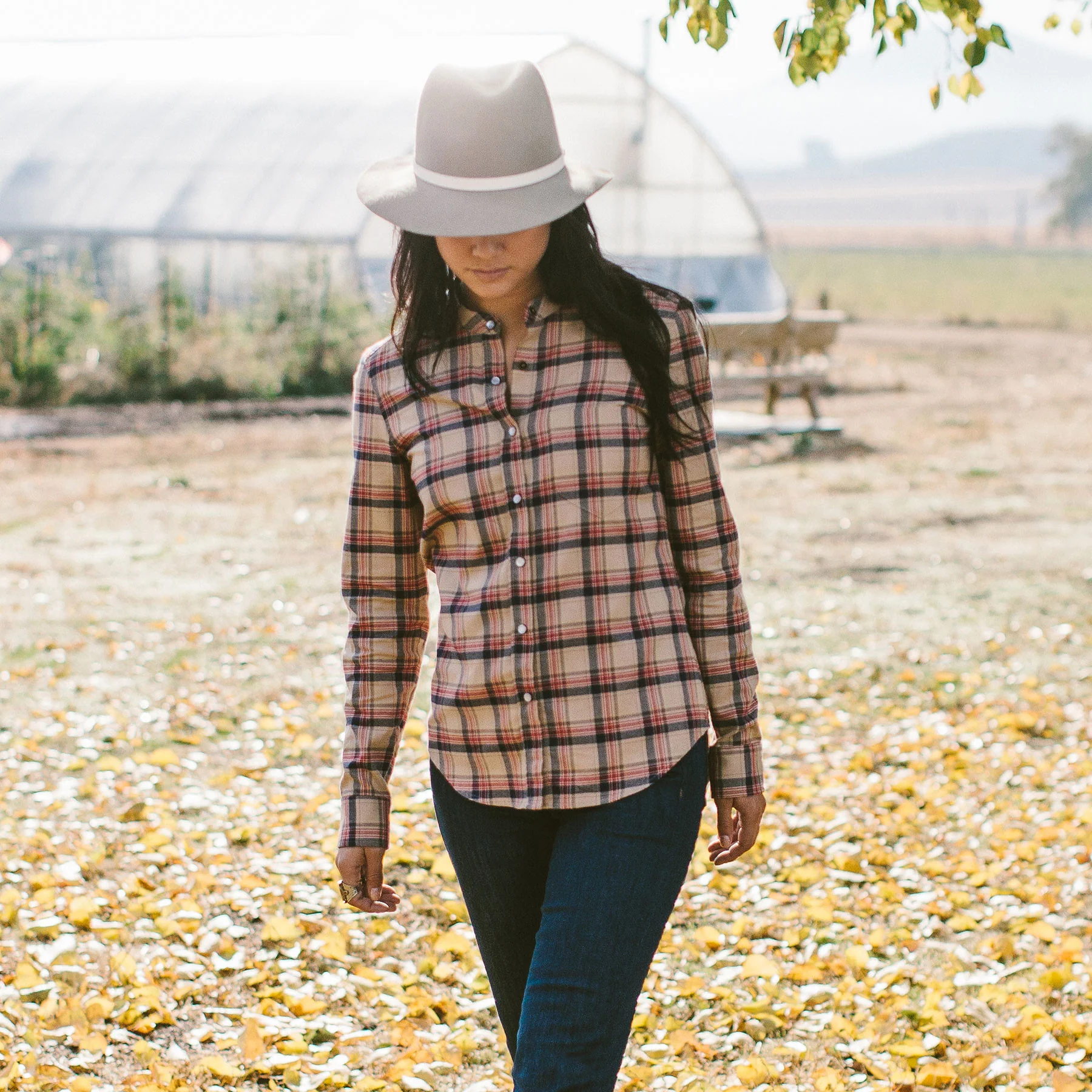 The Piper Shirt in Tan Plaid - Image 3