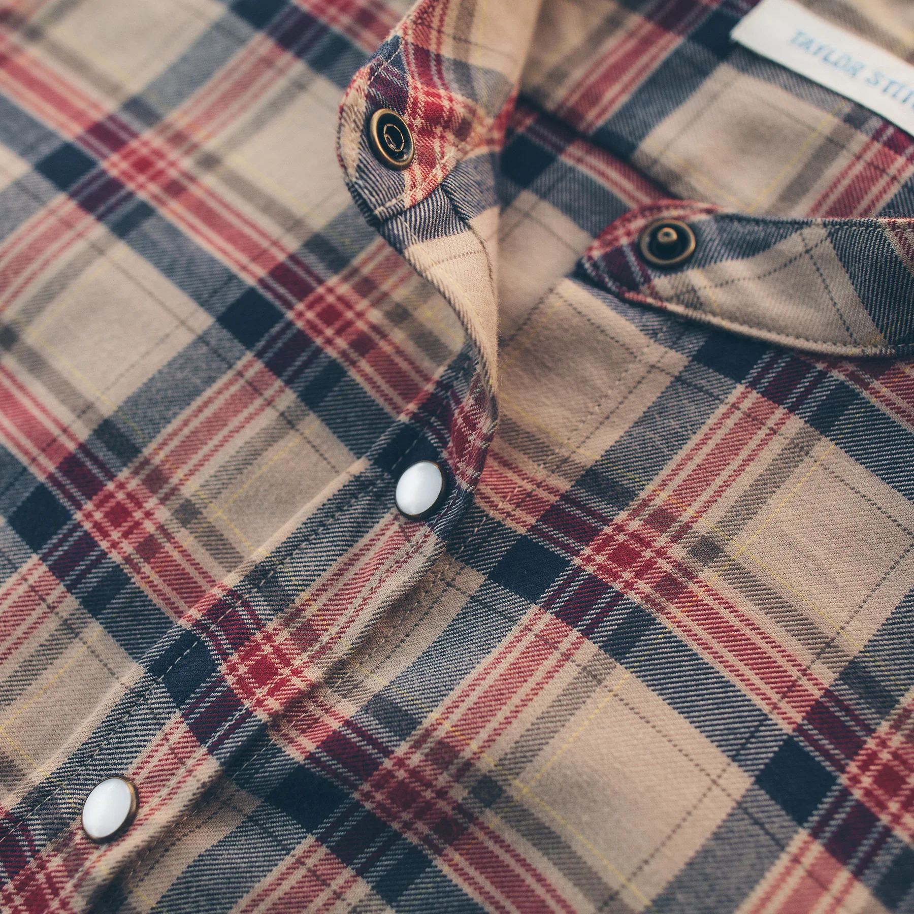 The Piper Shirt in Tan Plaid - Image 6