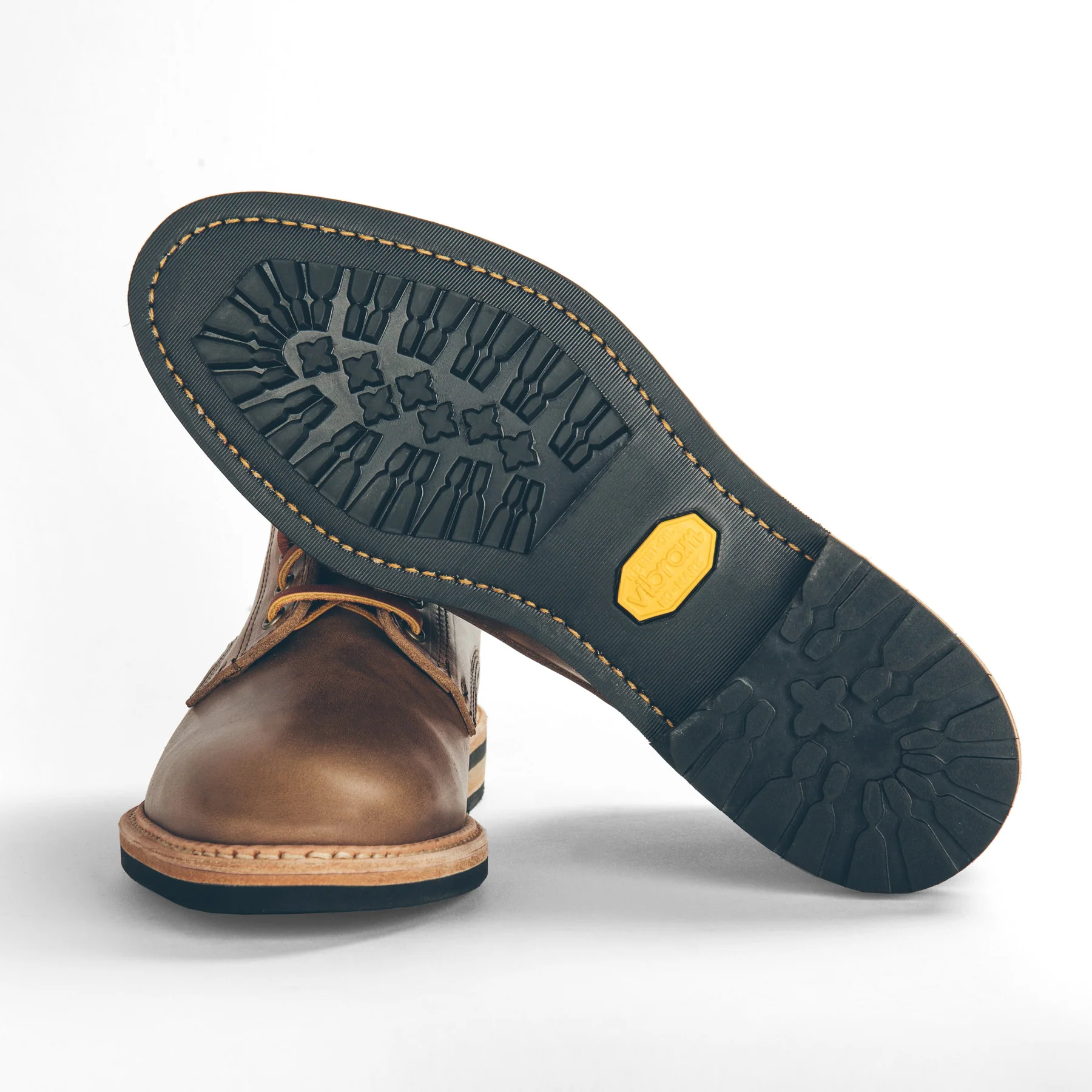 The Plain Toe Moto Boot in Natural Chromexcel - Image 2