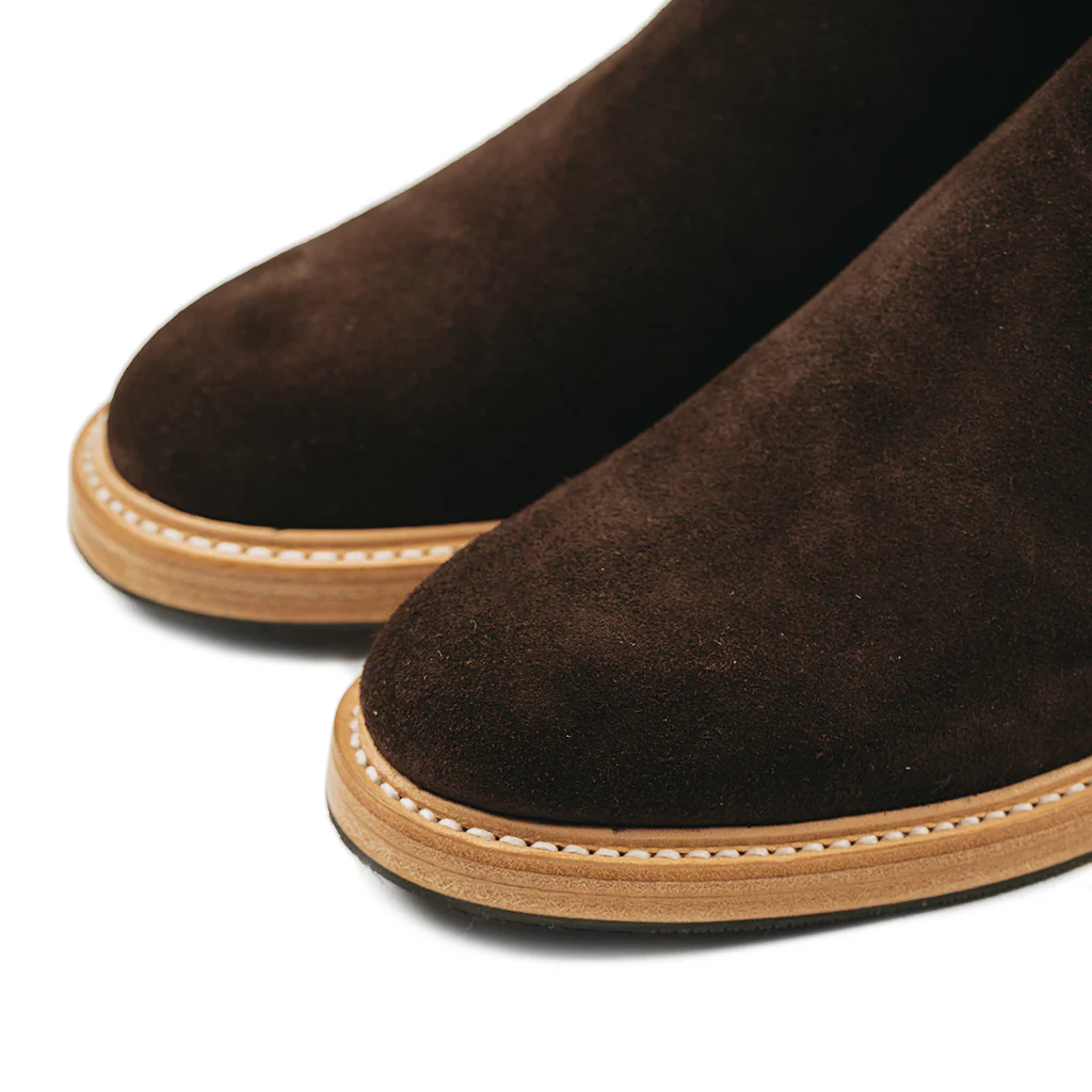 The Ranch Boot in Weatherproof Chocolate Suede - Image 14