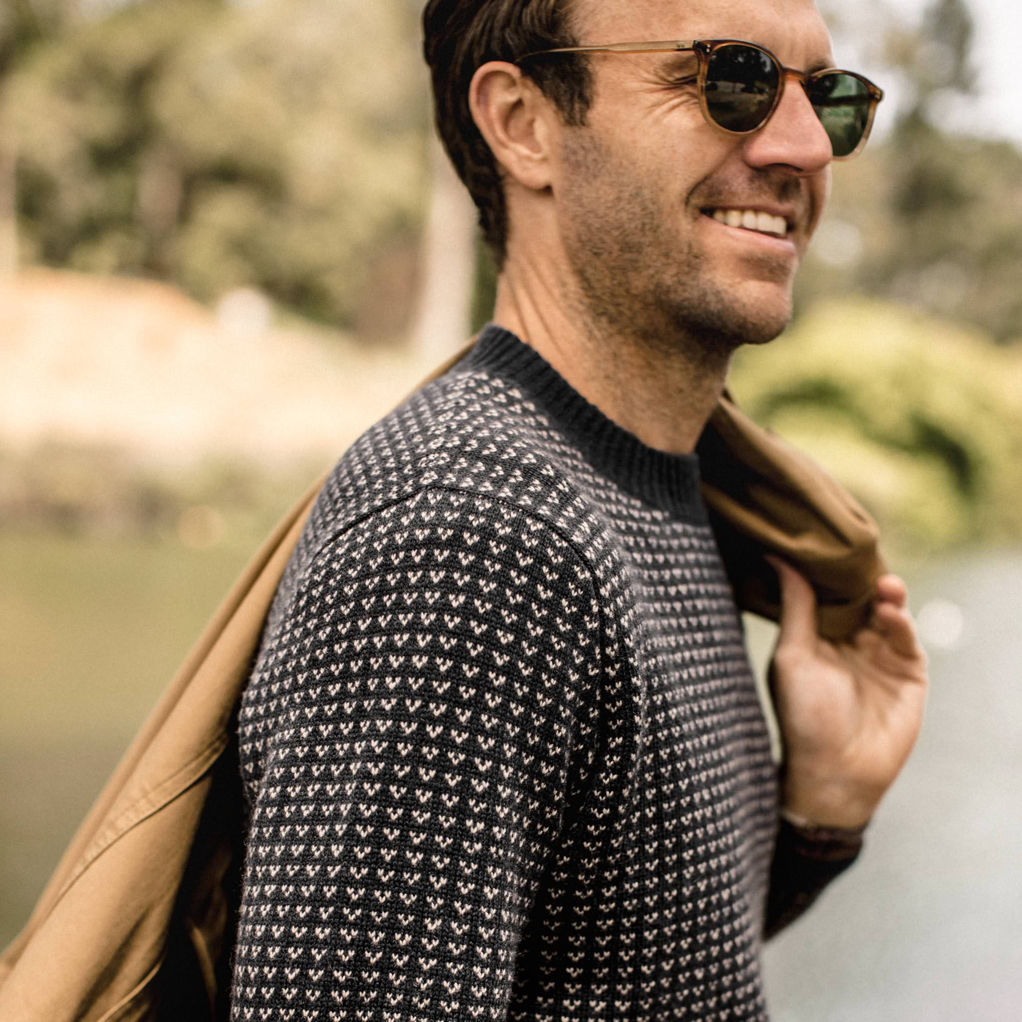 The Rangeley Sweater in Navy Cash Merino - Image 5