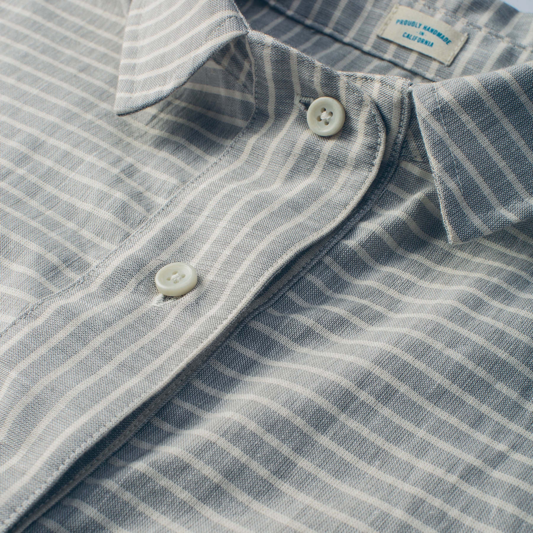 The Reese Popover in Grey Striped Chambray - Image 6