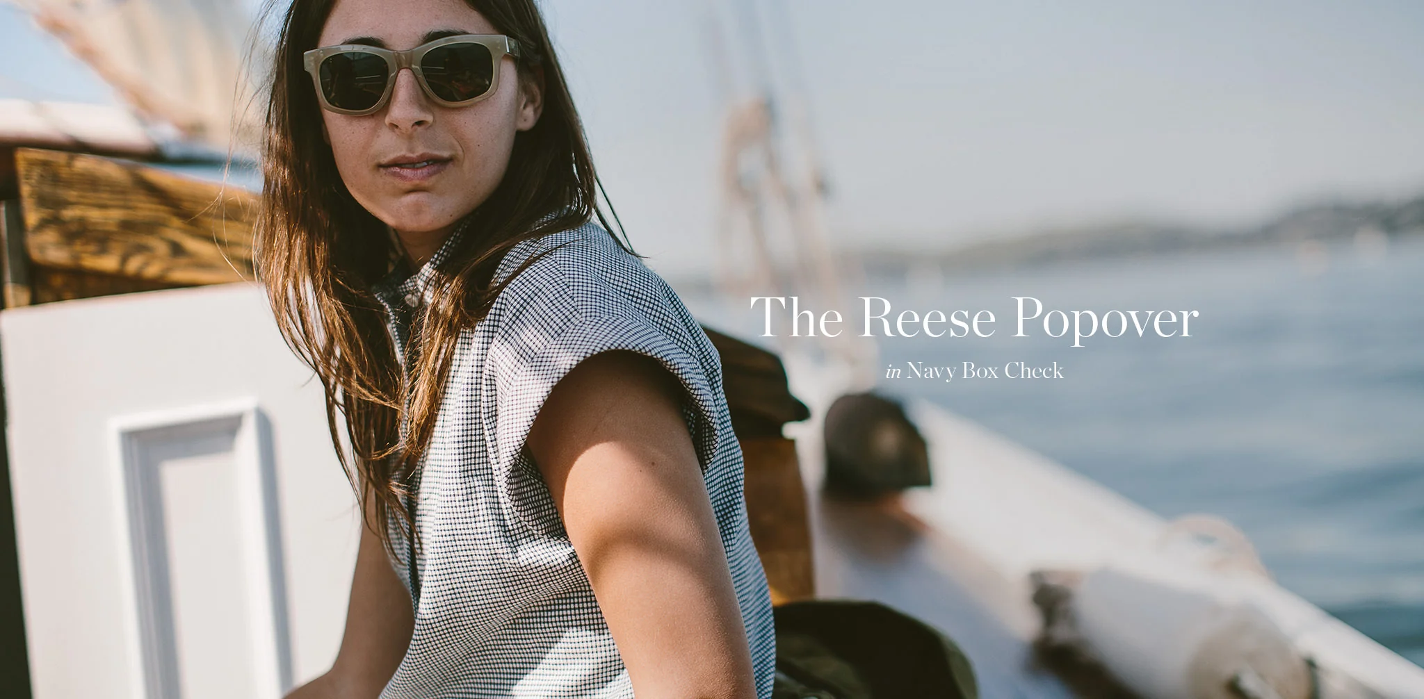 The Reese Popover in Navy Box Check - Image 8