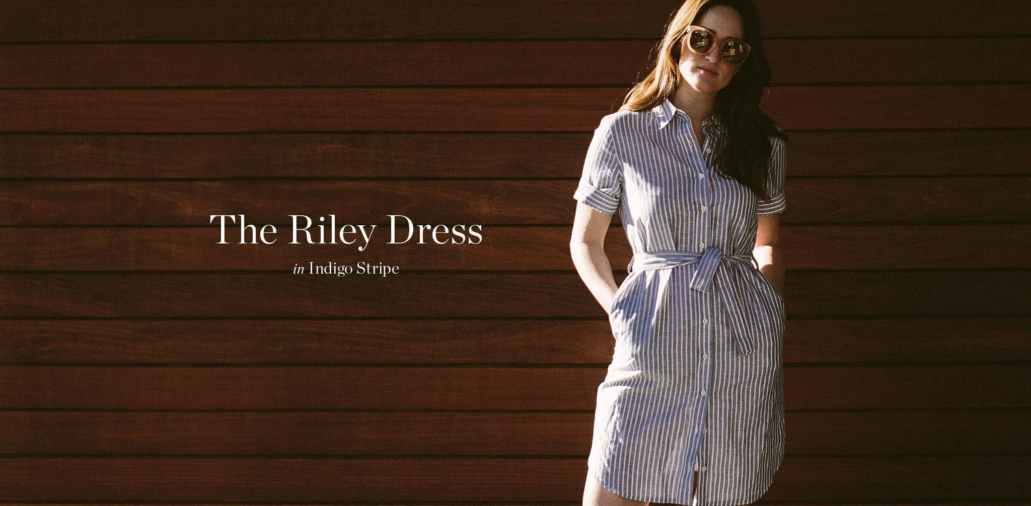 The Riley Dress in Indigo Stripe - Image 7