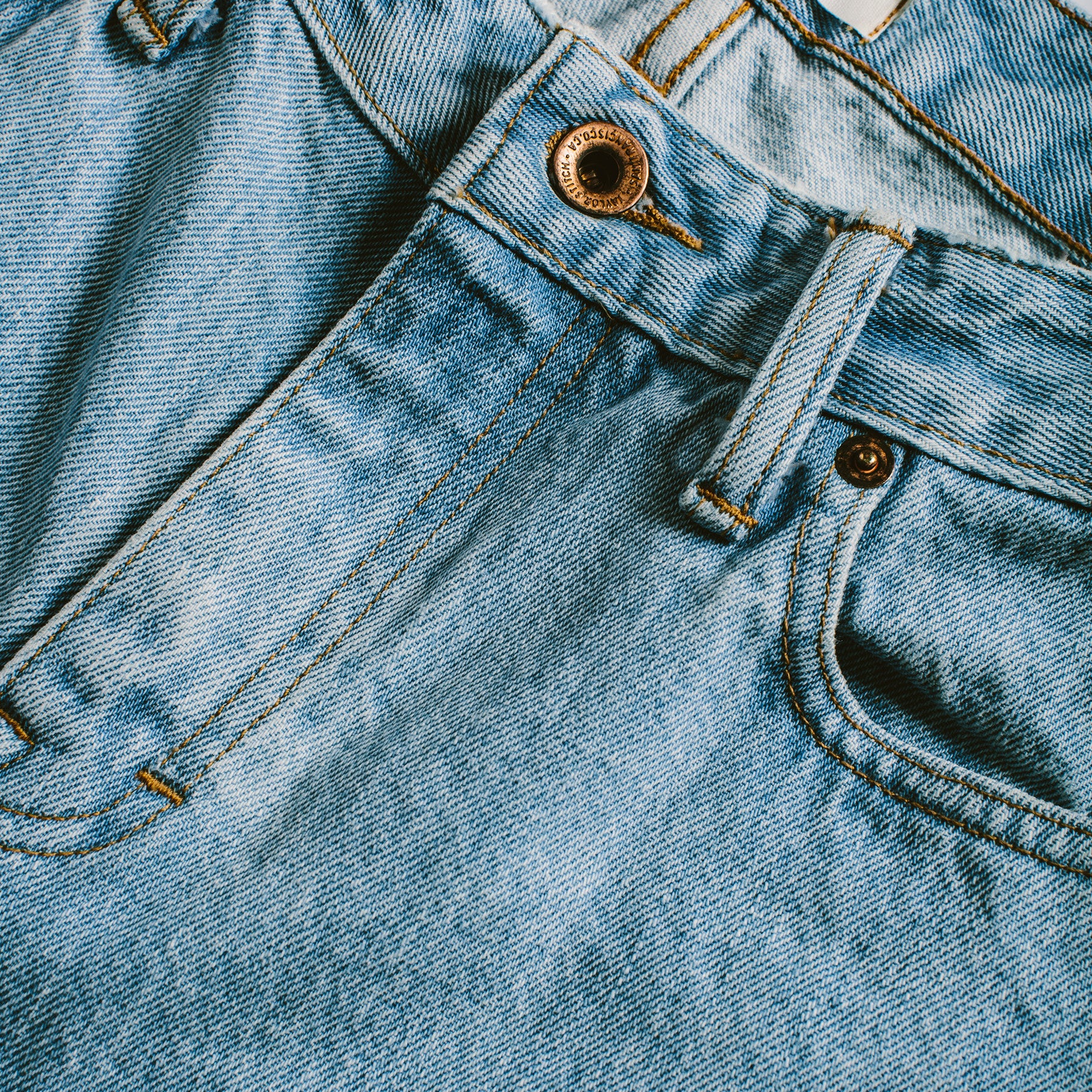 The Rosie Jean in Washed Cone Mills Denim - Image 8