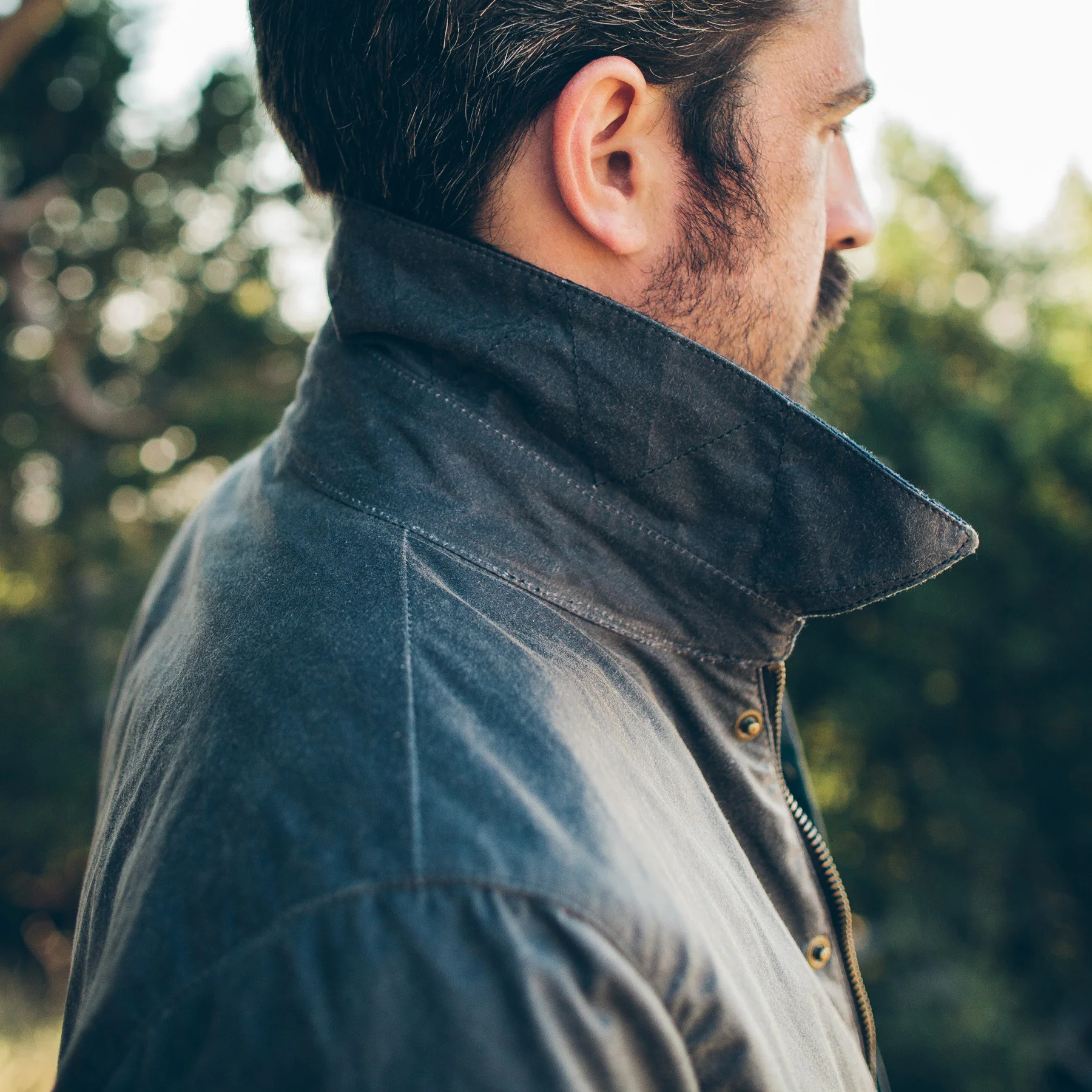 The Rover Jacket in Slate Waxed Canvas - Image 7