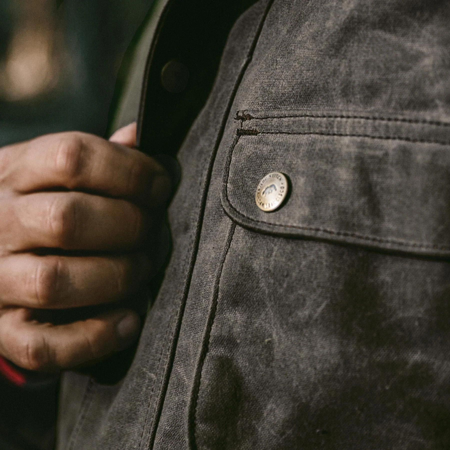 The Rover Jacket in Chocolate Beeswaxed Canvas - Image 5